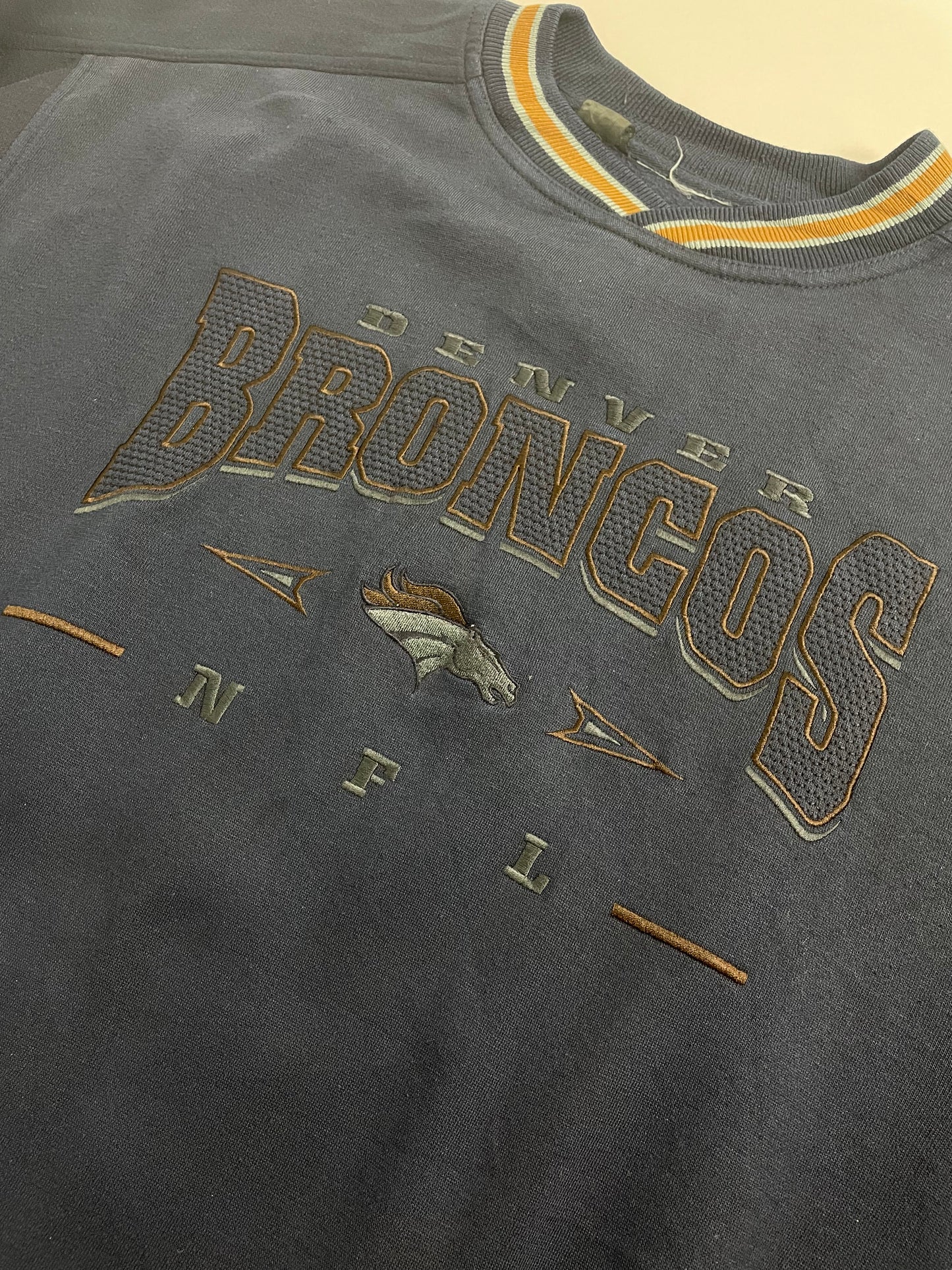 90s Lee Sport Denver Broncos NFL Sweatshirt Navy XL/XXL