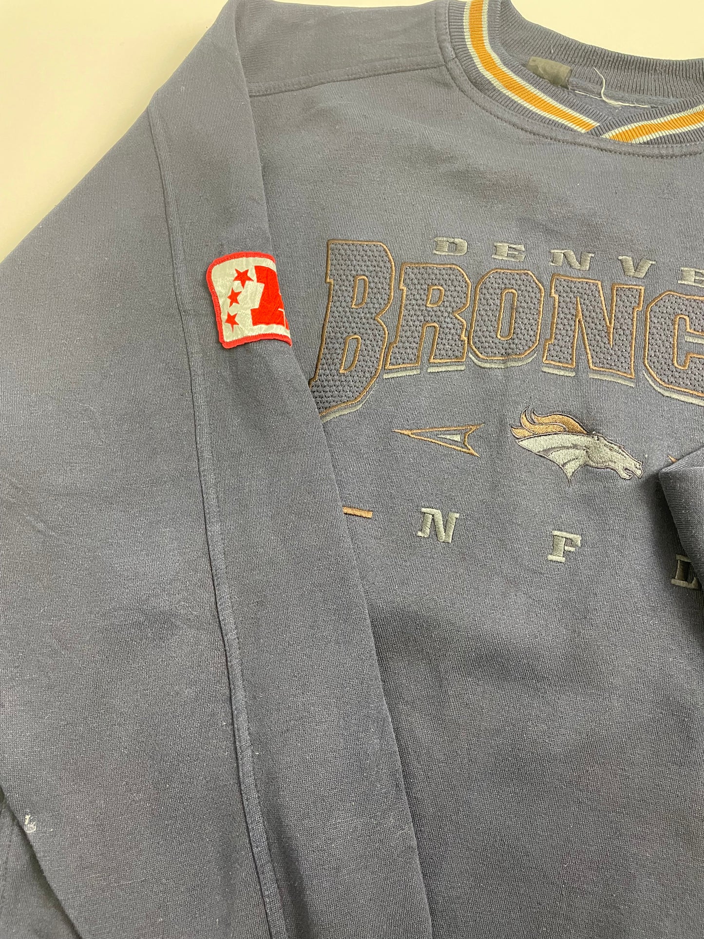 90s Lee Sport Denver Broncos NFL Sweatshirt Navy XL/XXL