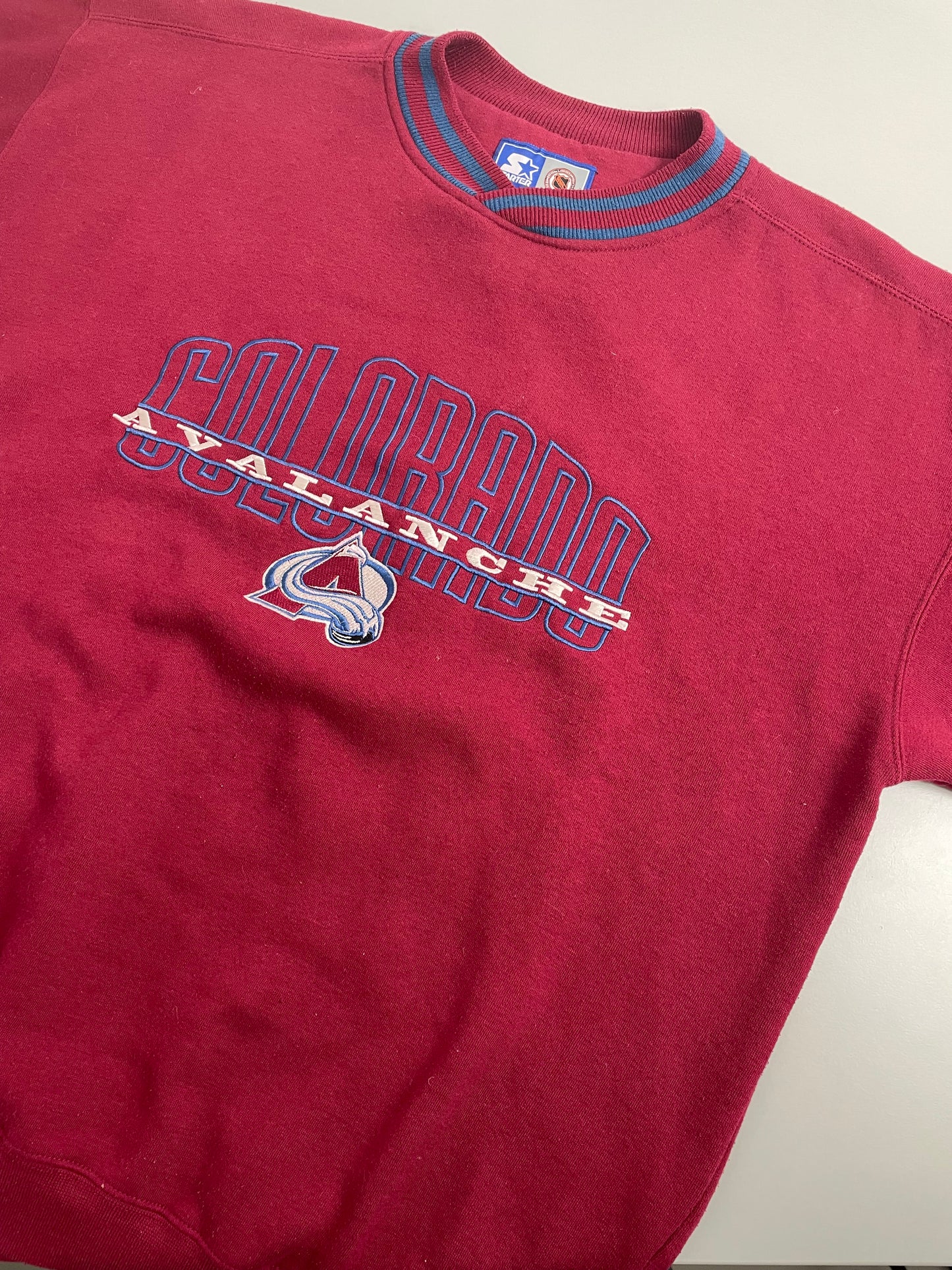 90s Starter Colorado Avalanche NHL Sweatshirt Red L