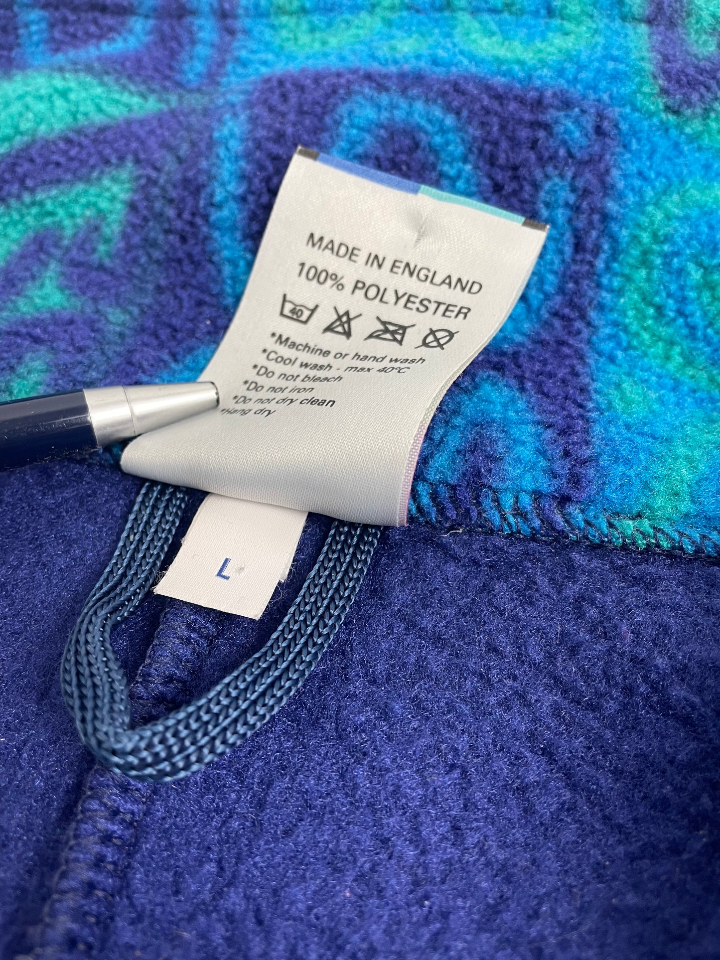 90s Salewa Fleece Blue Green L