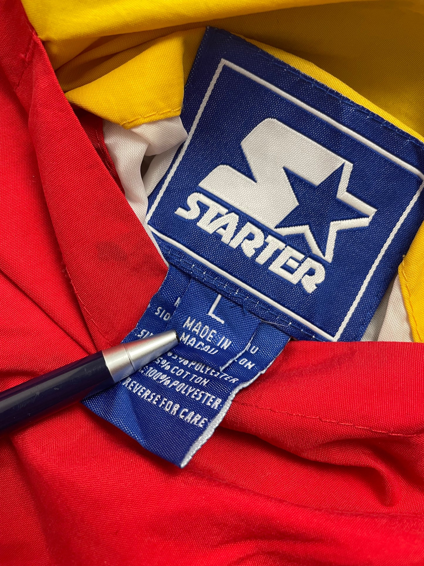 90s Starter Iowa State NCAA Reversible Pullover Red Black L/XL