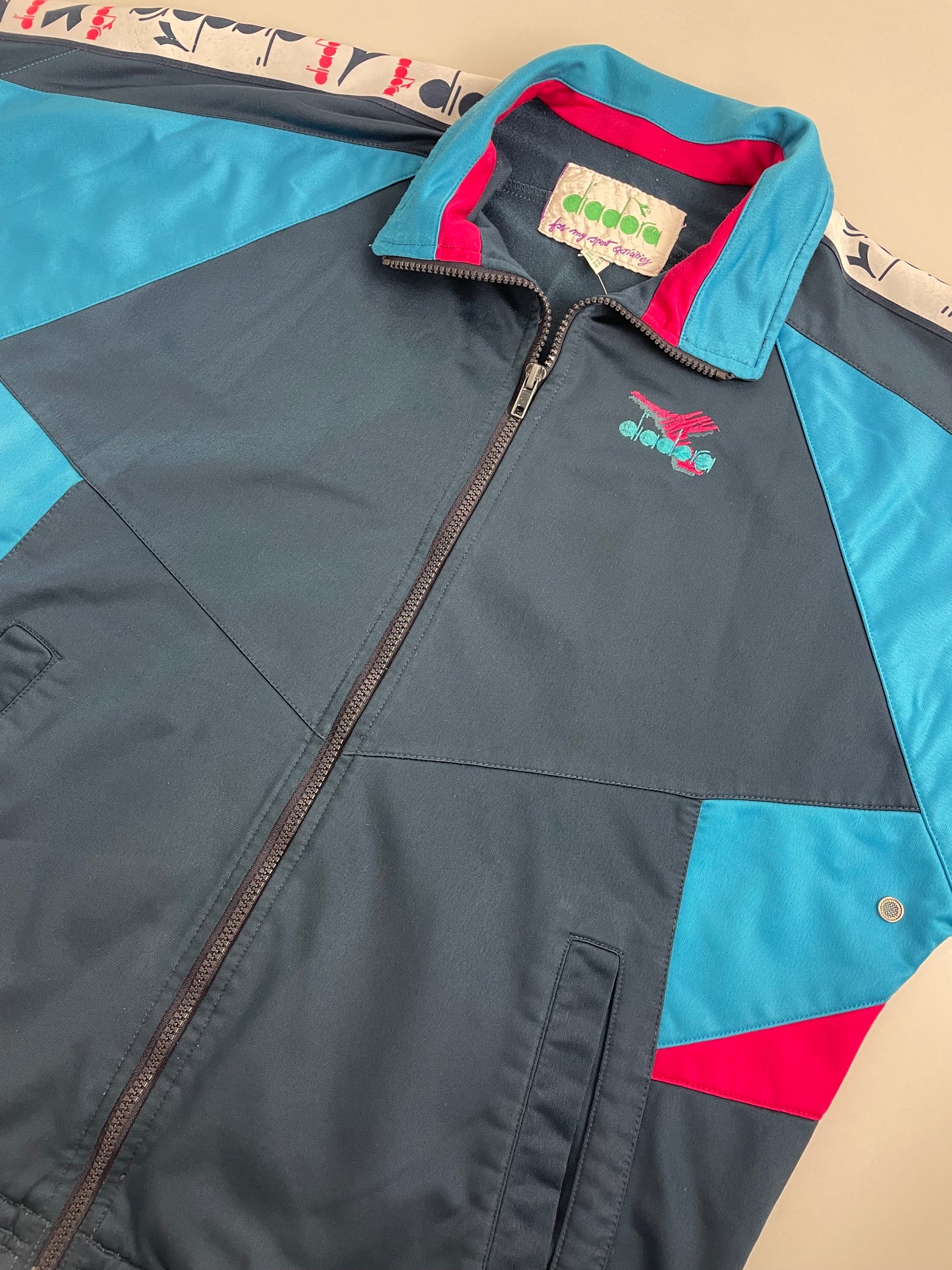 90s Diadora Trackjacket Navy Blue M/L