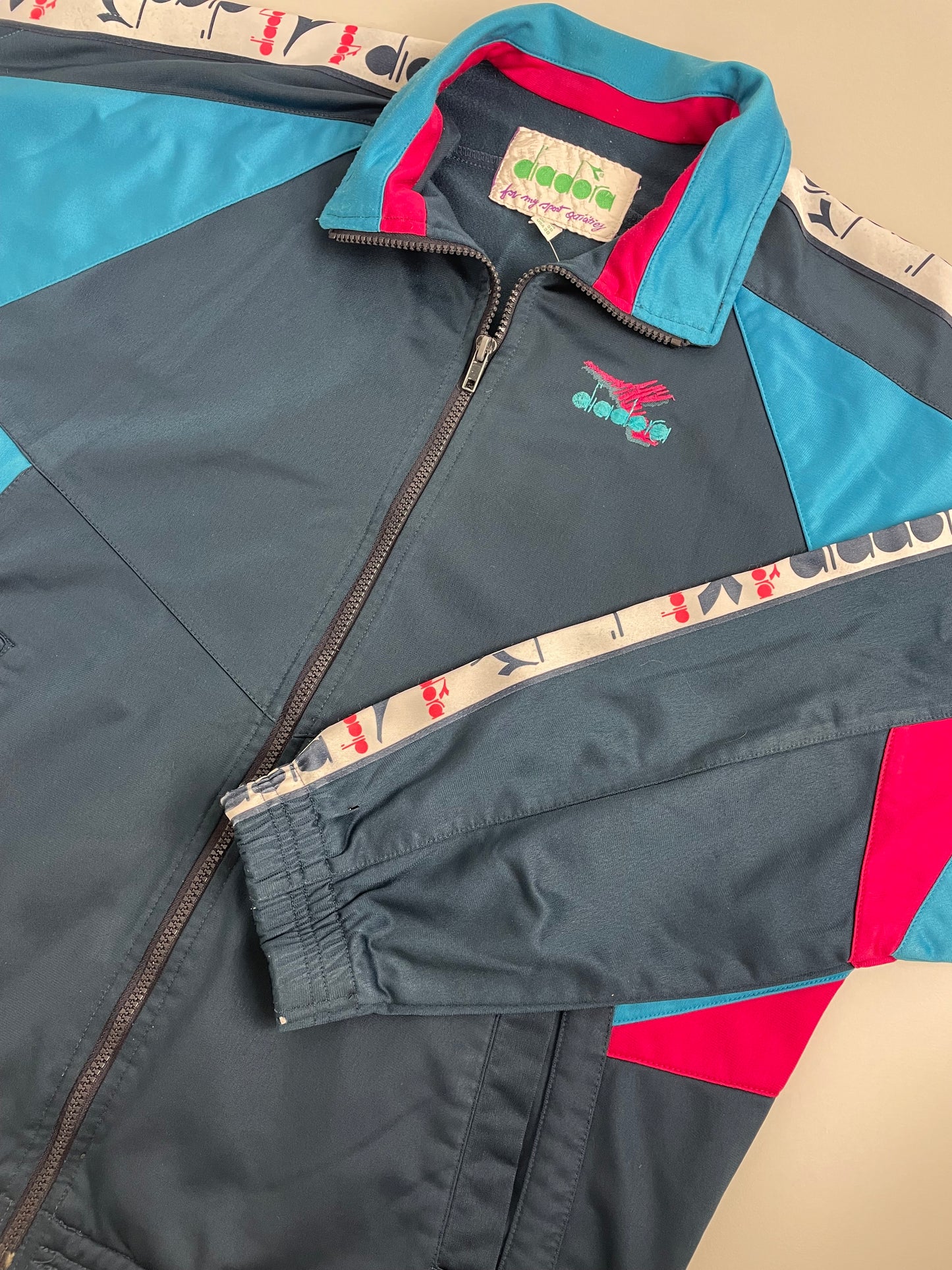 90s Diadora Trackjacket Navy Blue M/L