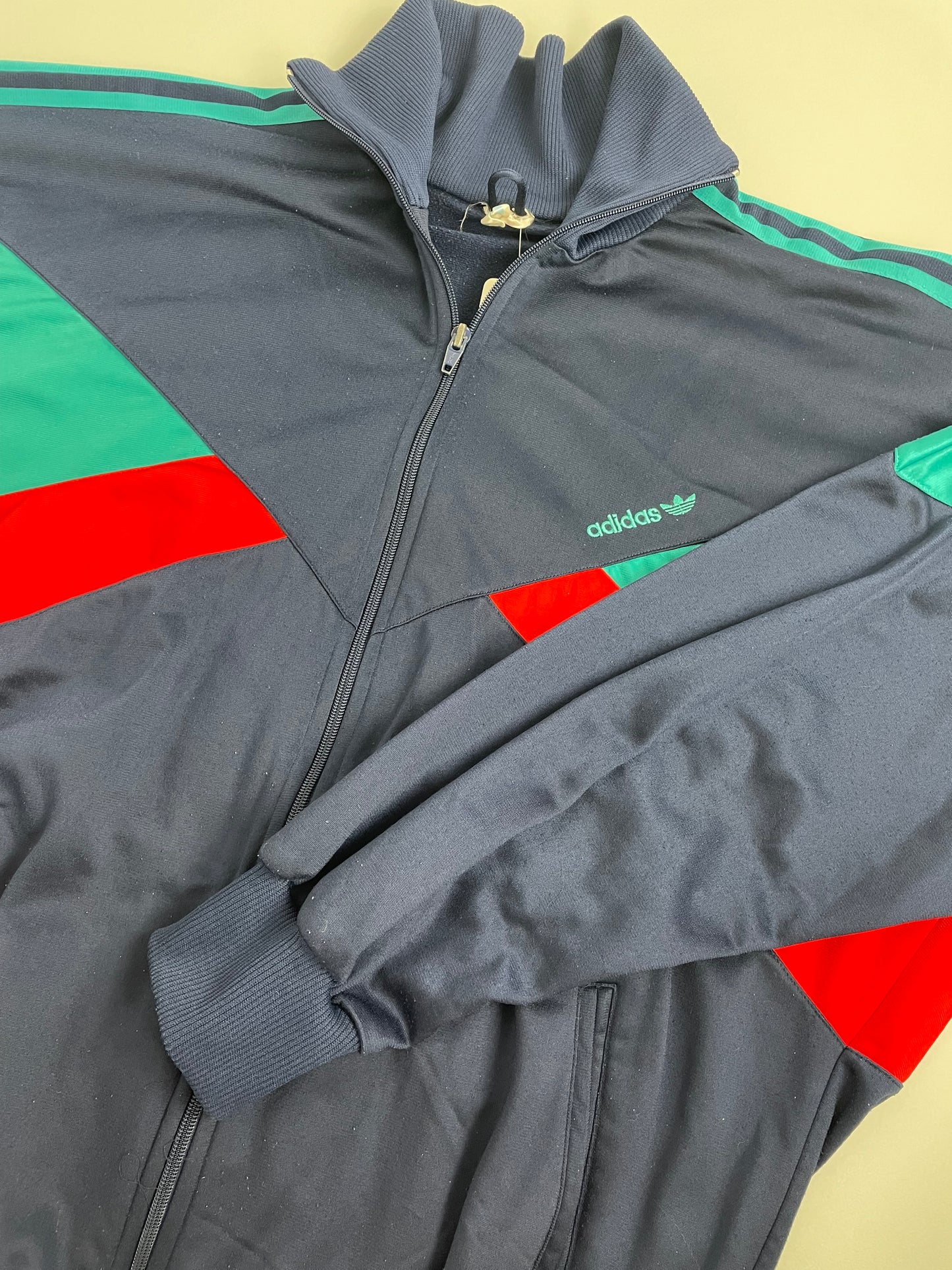90s Adidas Trackjacket Navy Green M/L