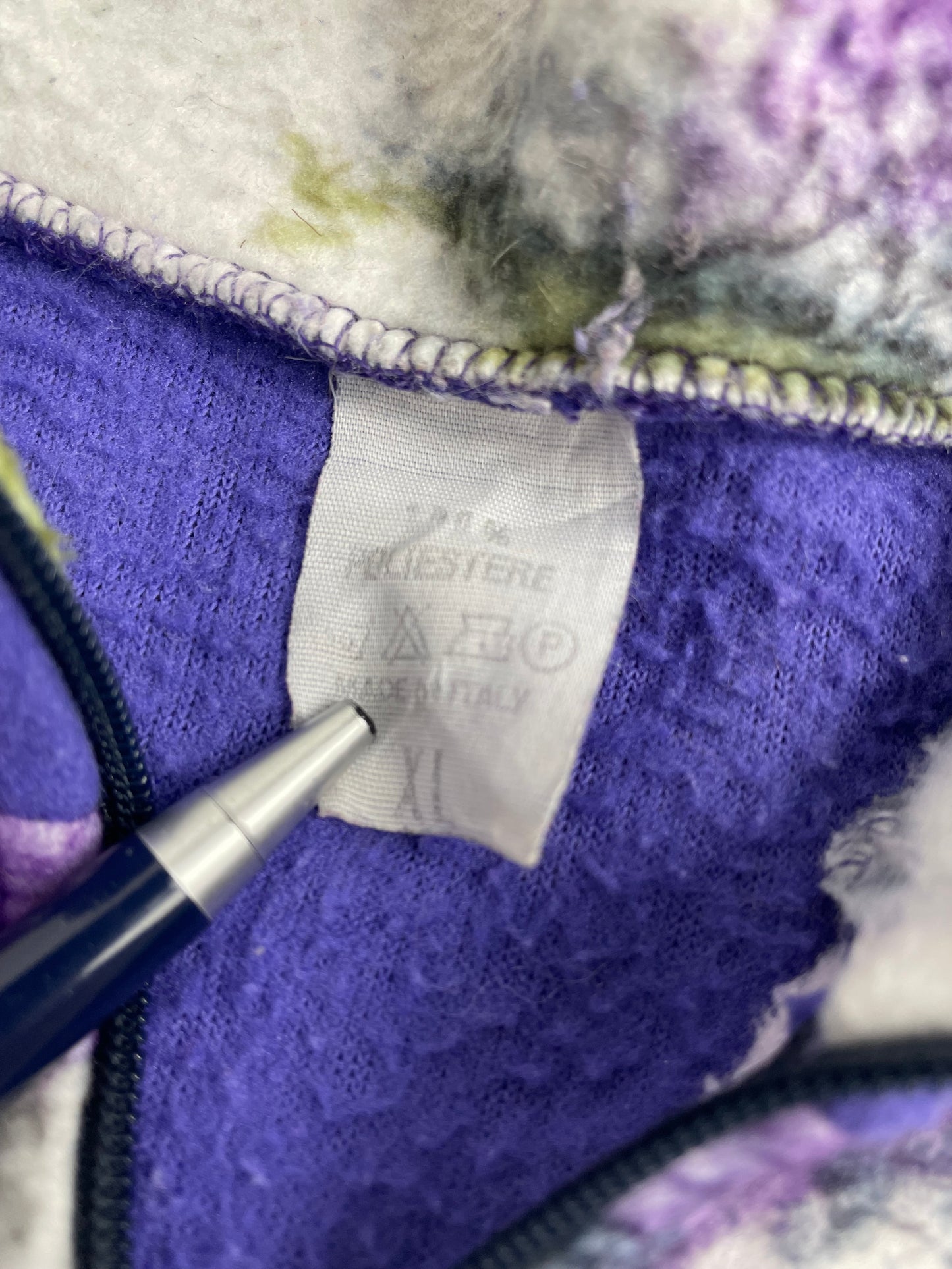 90s Unbranded Crazy Fleece Purple L/XL