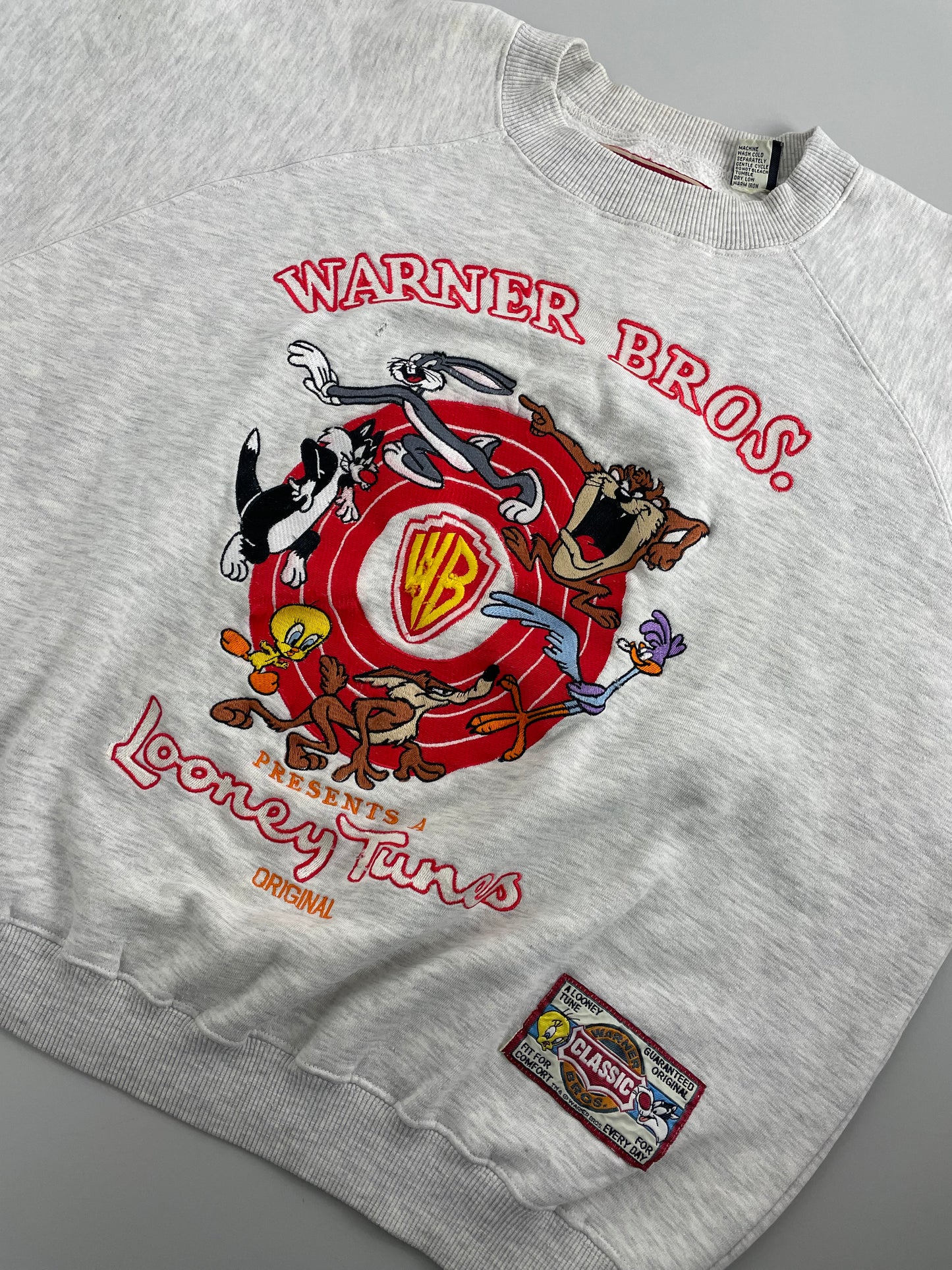 90s Looney Tunes Warner Brothers Sweatshirt Grey M