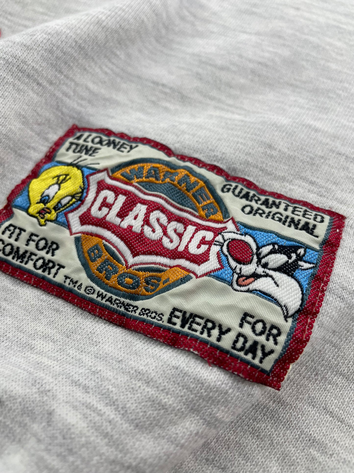 90s Looney Tunes Warner Brothers Sweatshirt Grey M