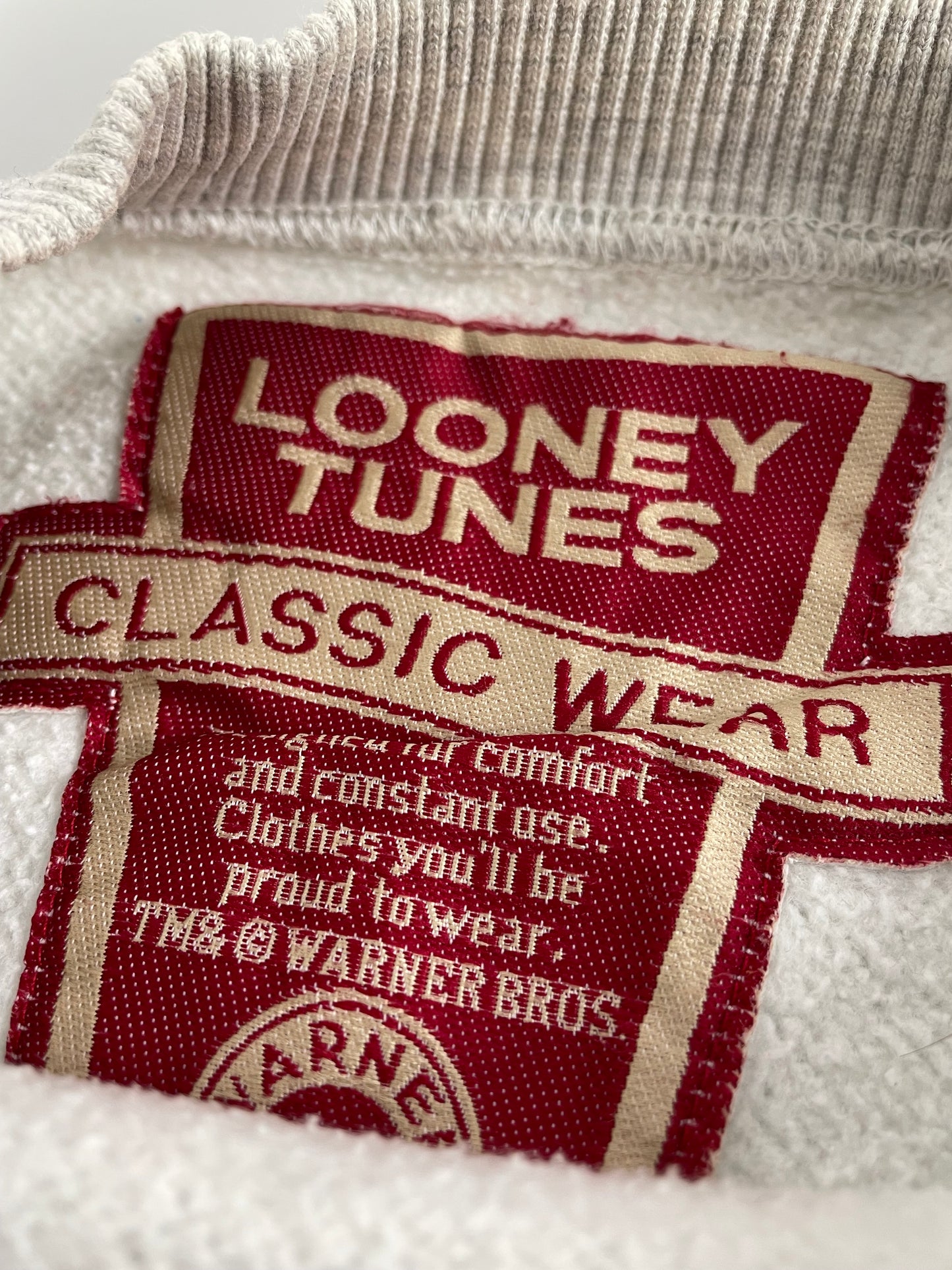 90s Looney Tunes Warner Brothers Sweatshirt Grey M