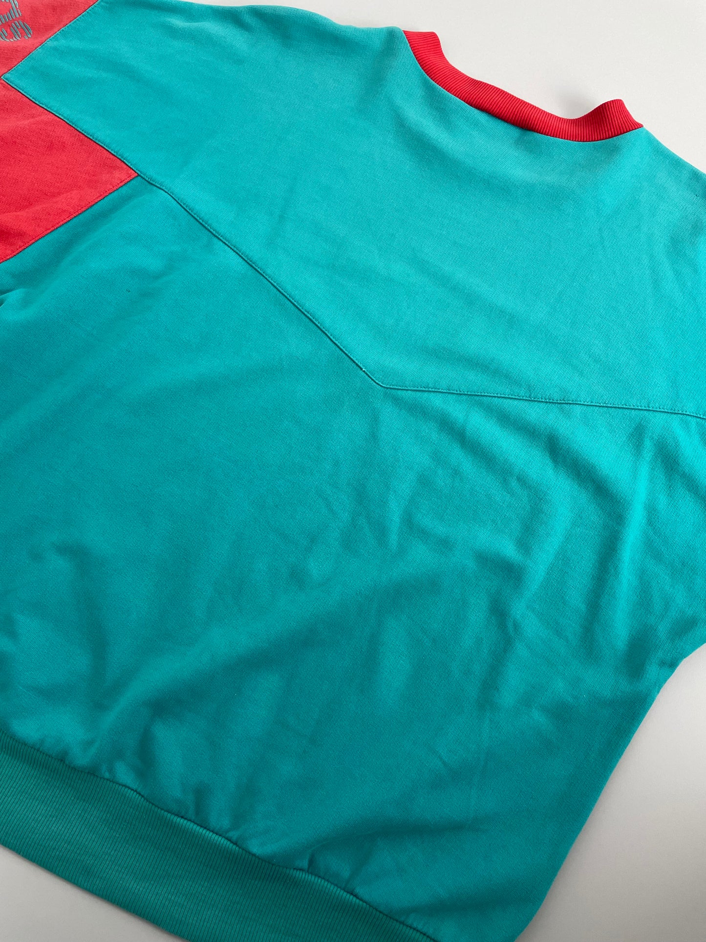 90s Adidas Sweatshirt Green Red M
