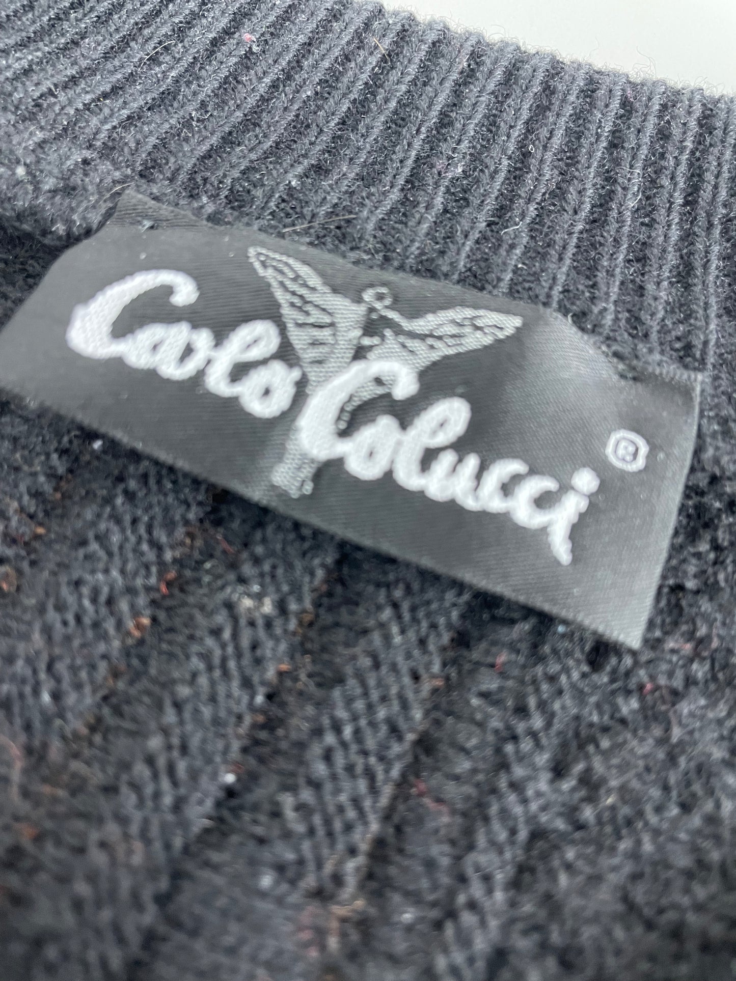 90s Carlo Colucci Knit Black Yellow L