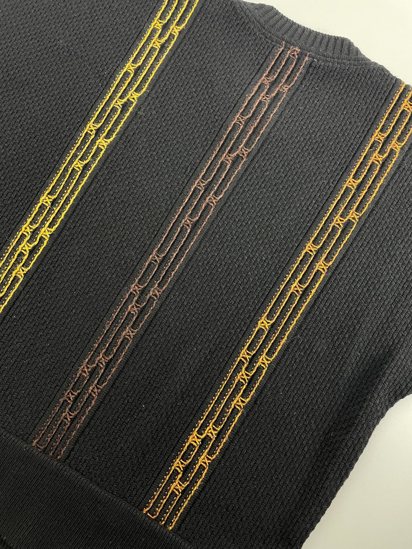 90s Carlo Colucci Knit Black Yellow L