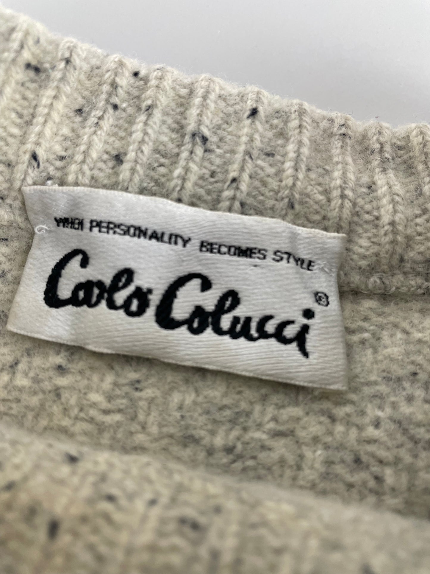 80s Carlo Colucci Knit Beige S/M