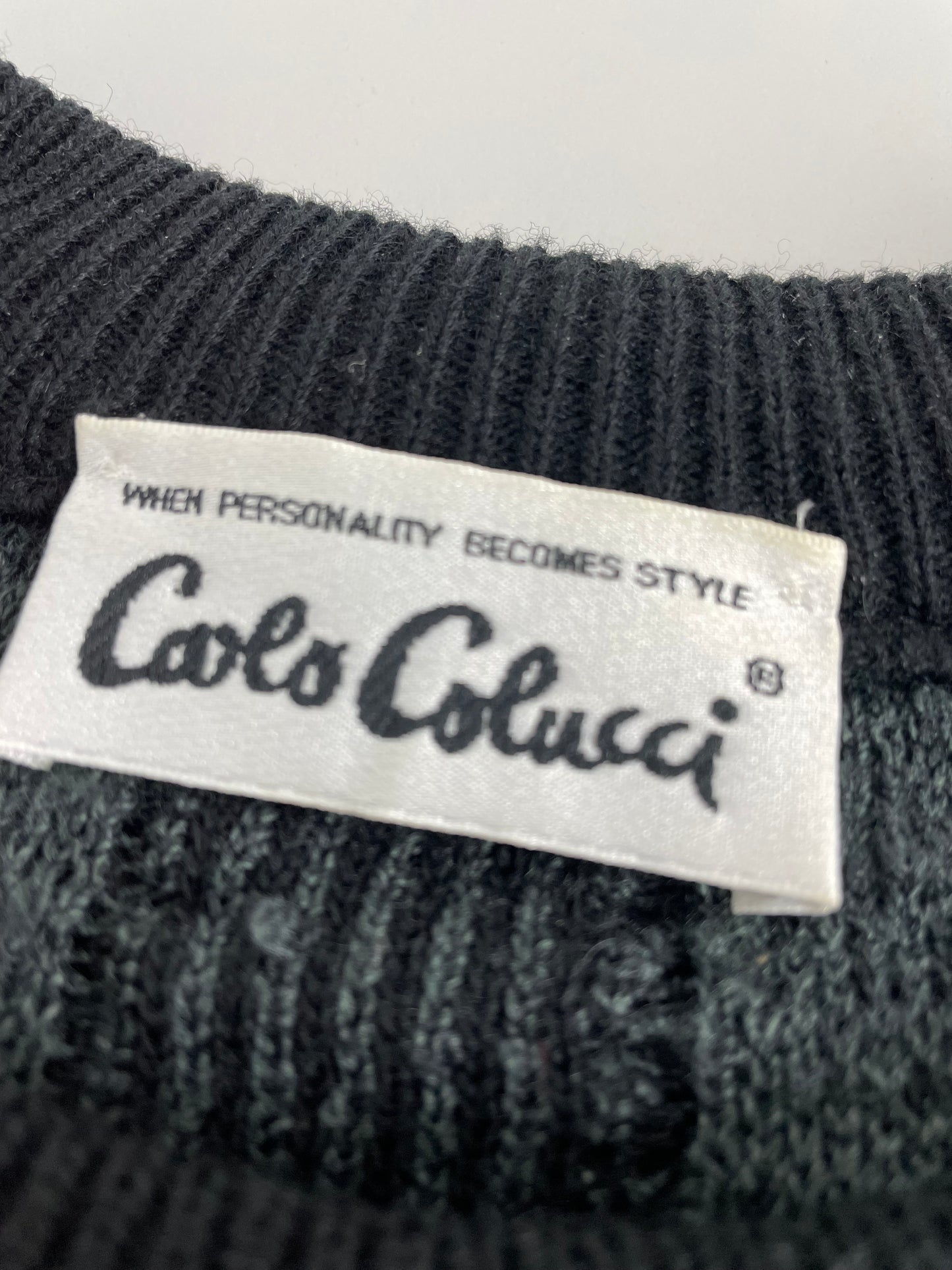 90s Carlo Colucci Knit Black XL