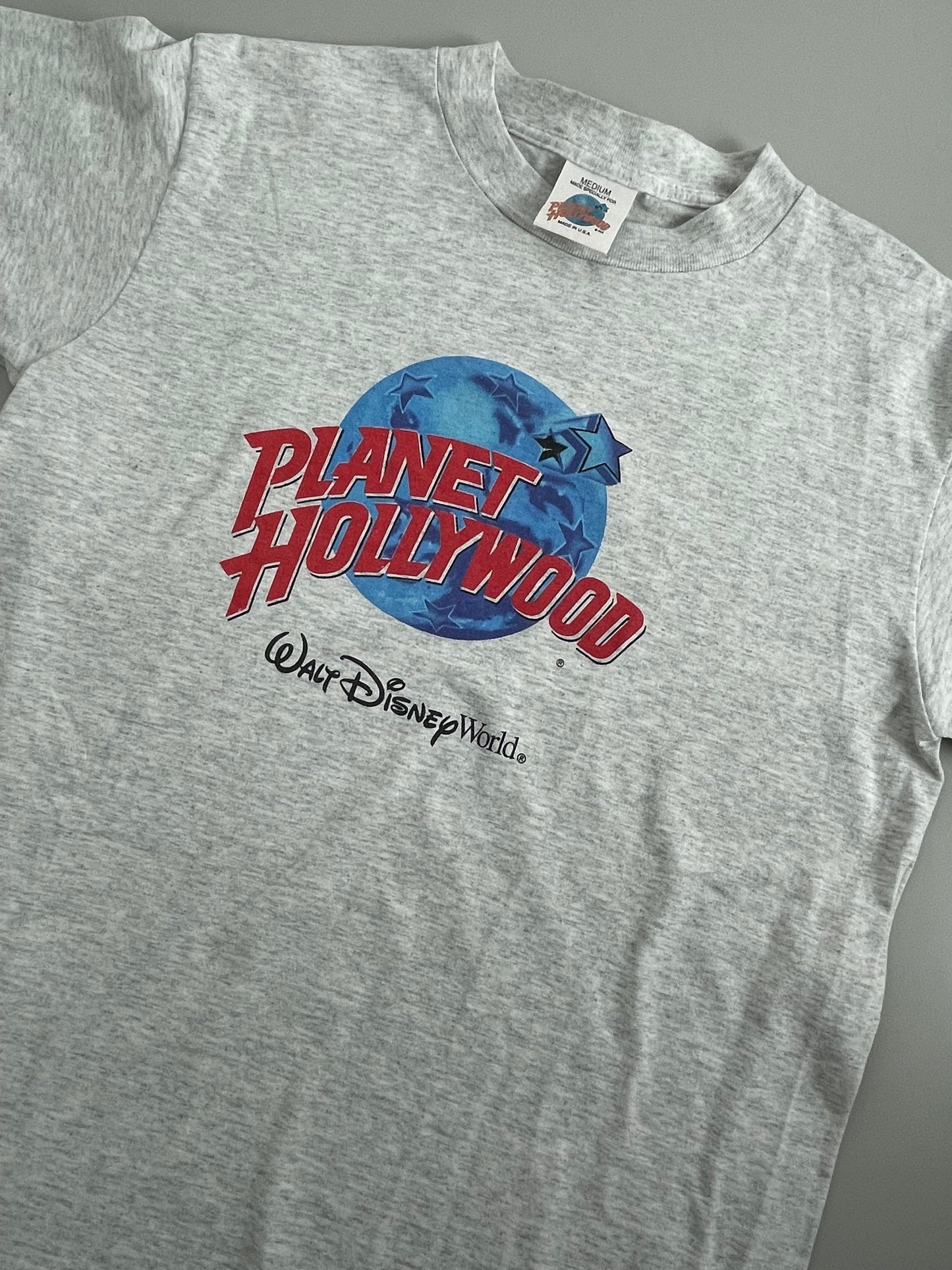 90s Planet Hollywood Walt Disney World T-Shirt Grey S