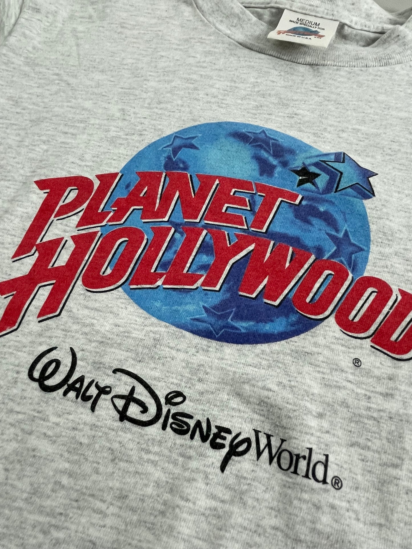 90s Planet Hollywood Walt Disney World T-Shirt Grey S
