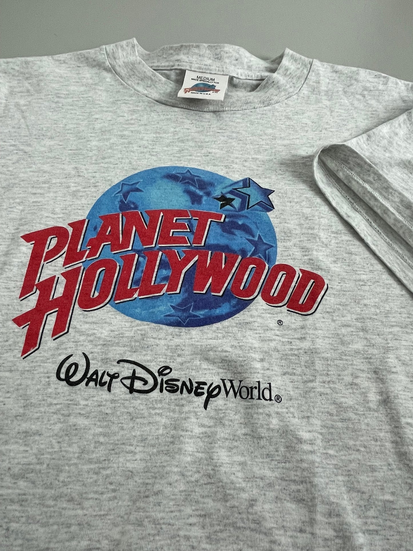 90s Planet Hollywood Walt Disney World T-Shirt Grey S