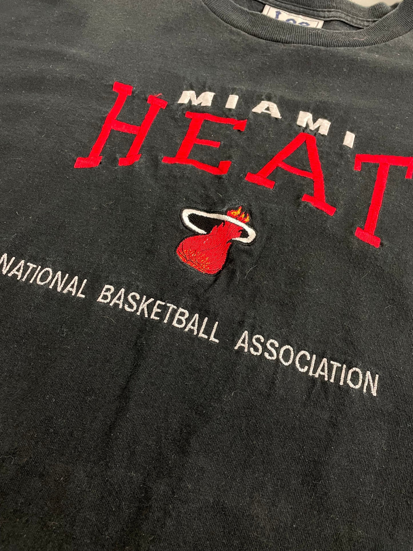90s Lee Sport Miami Heat NBA T-Shirt Black XXL