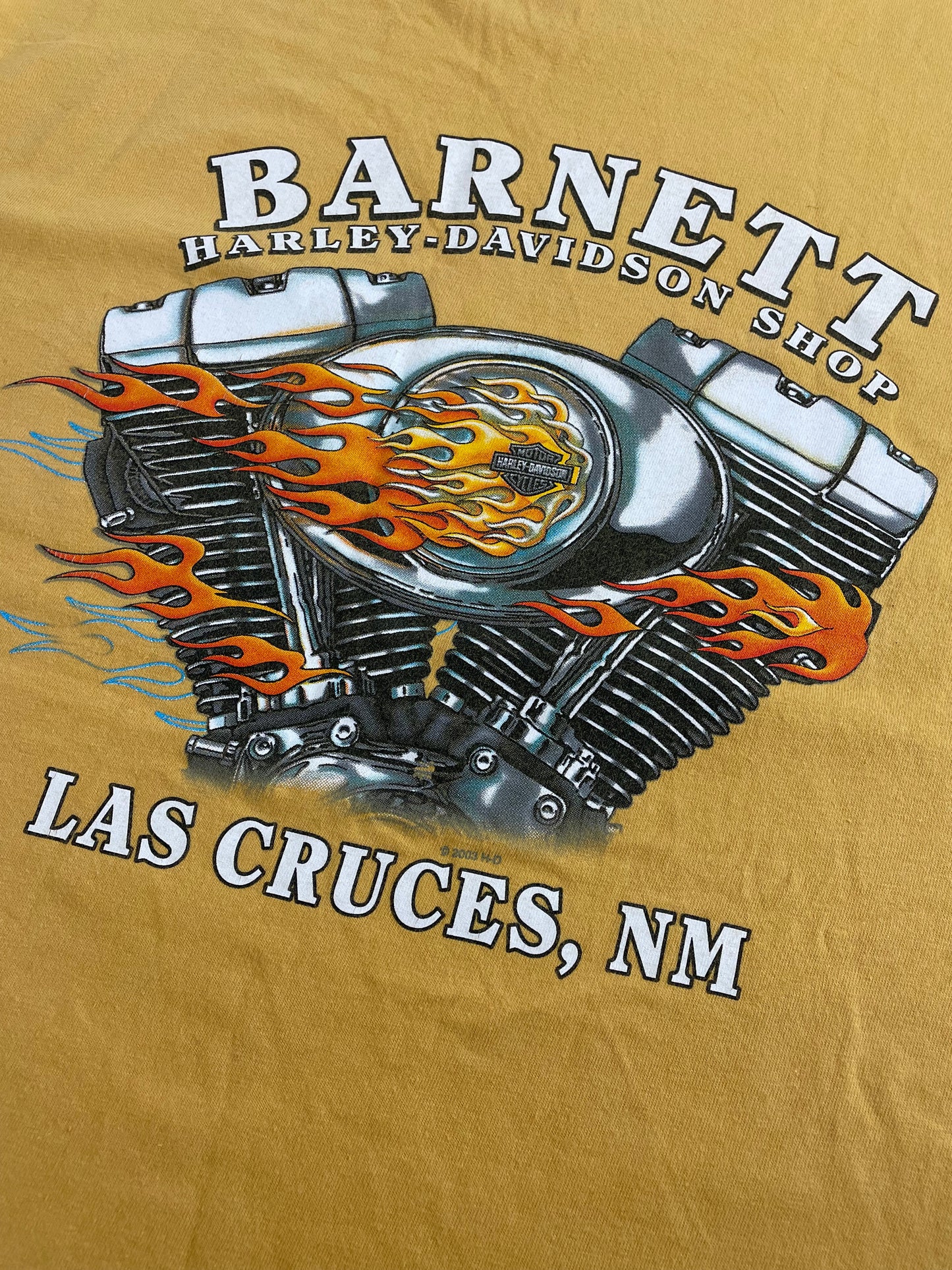 90s Harley Davidson T-Shirt Yellow XL