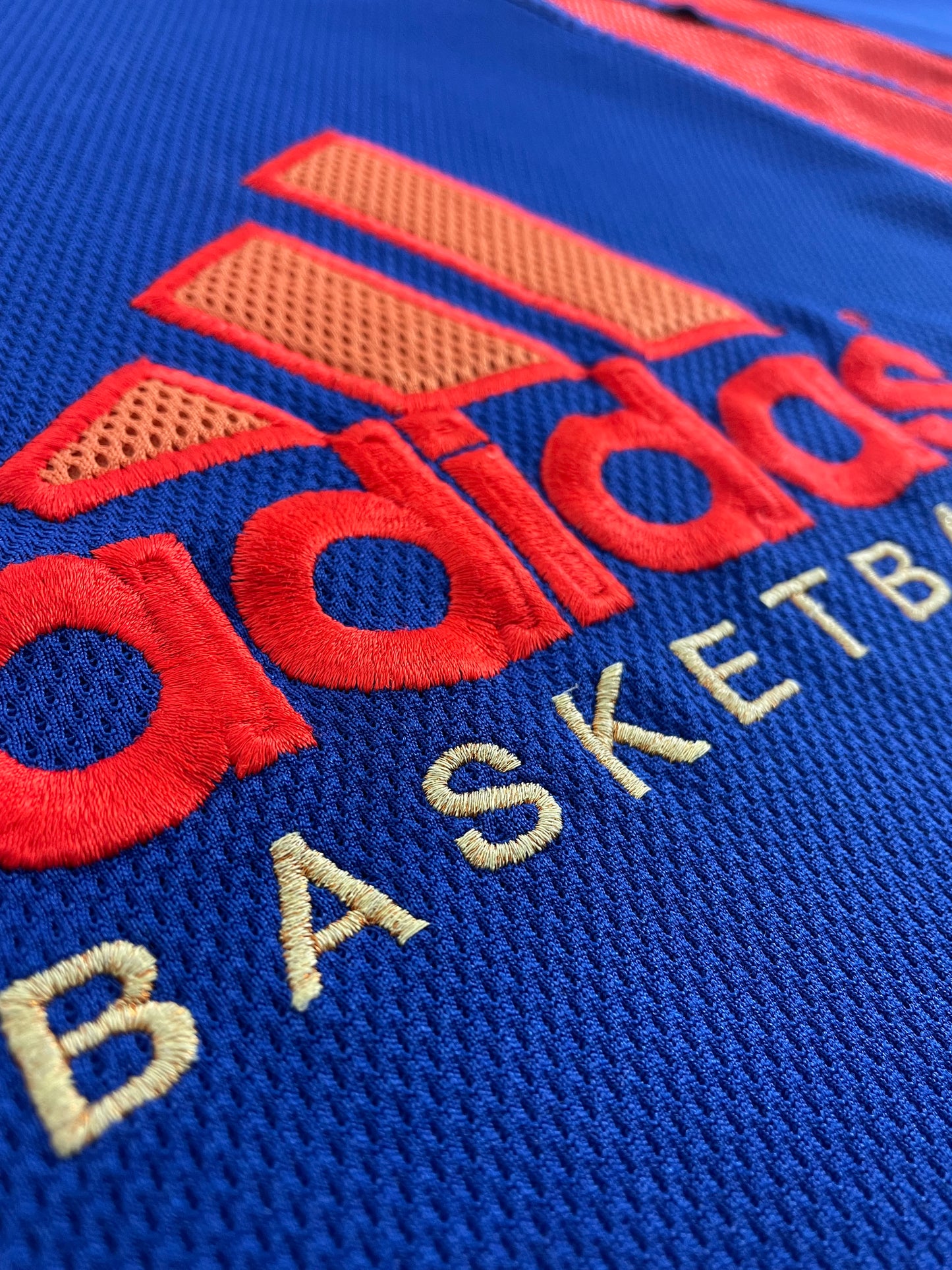 00s Adidas Basketball Longsleeve Blue Orange L