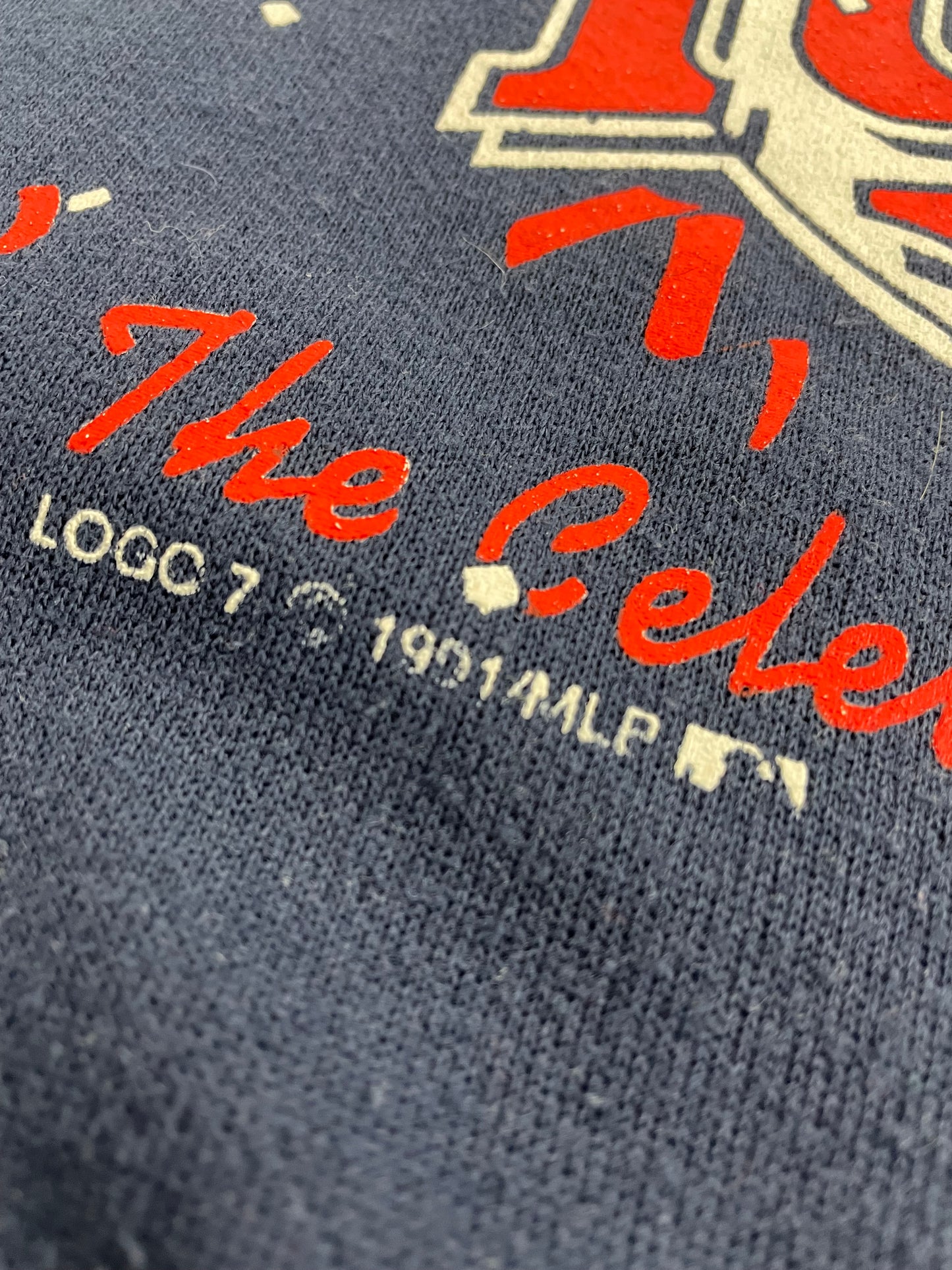 90s Logo7 Minessota Twins MLB Sweatshirt Navy XL