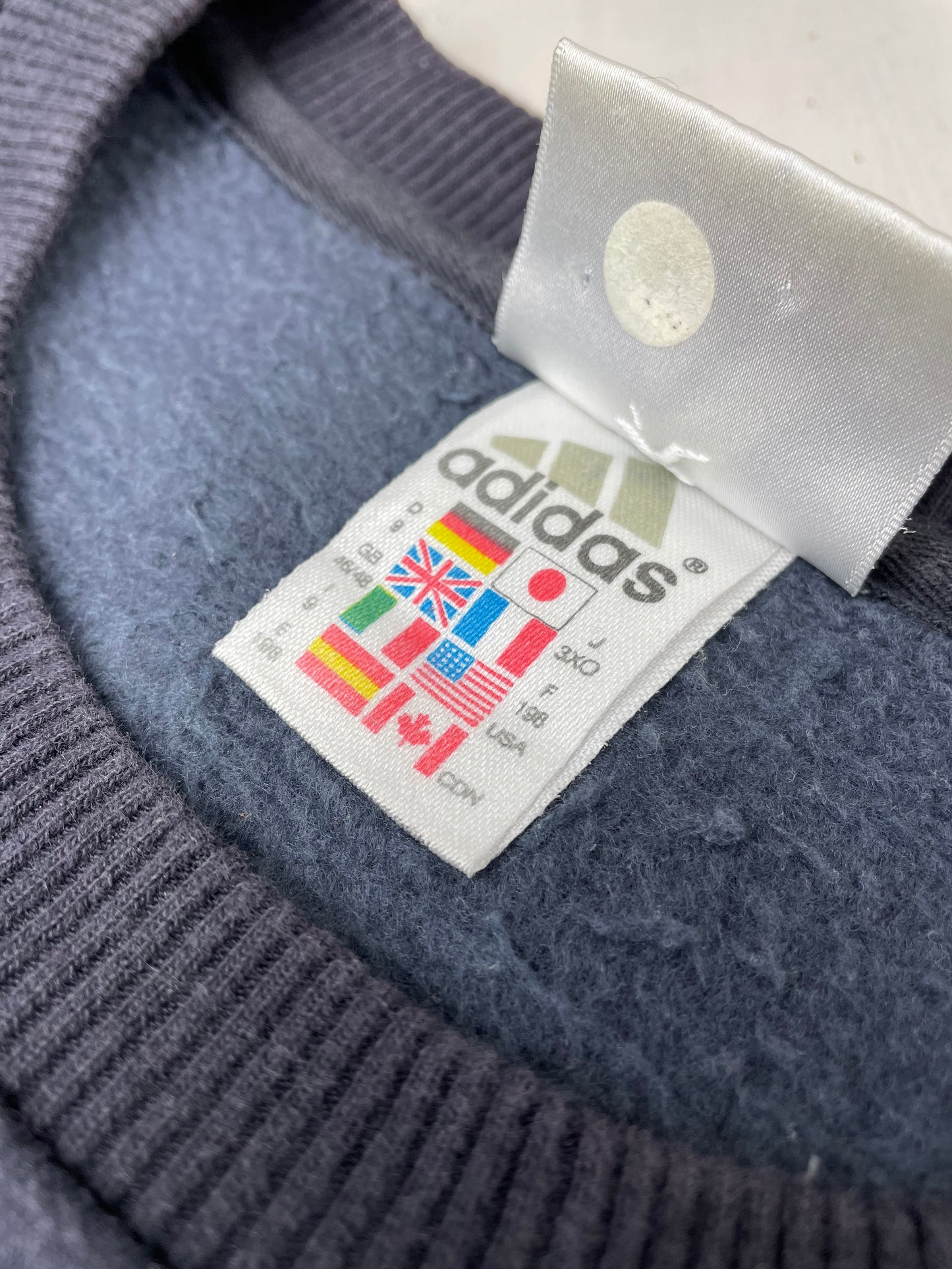 90s Adidas Sweatshirt Dark Blue XL/XXL