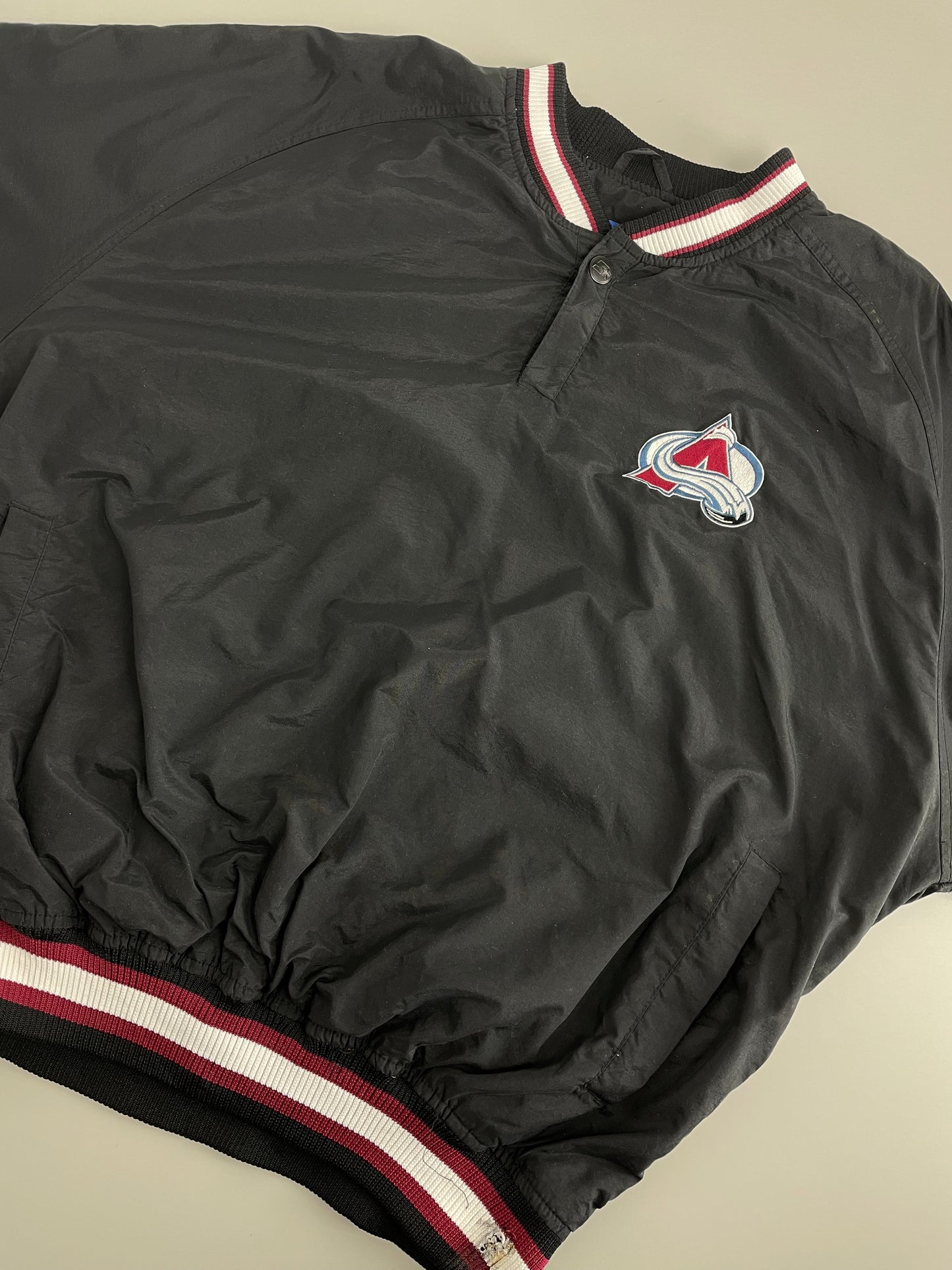 90s Starter Colorado Avalanche NHL Pullover Black L