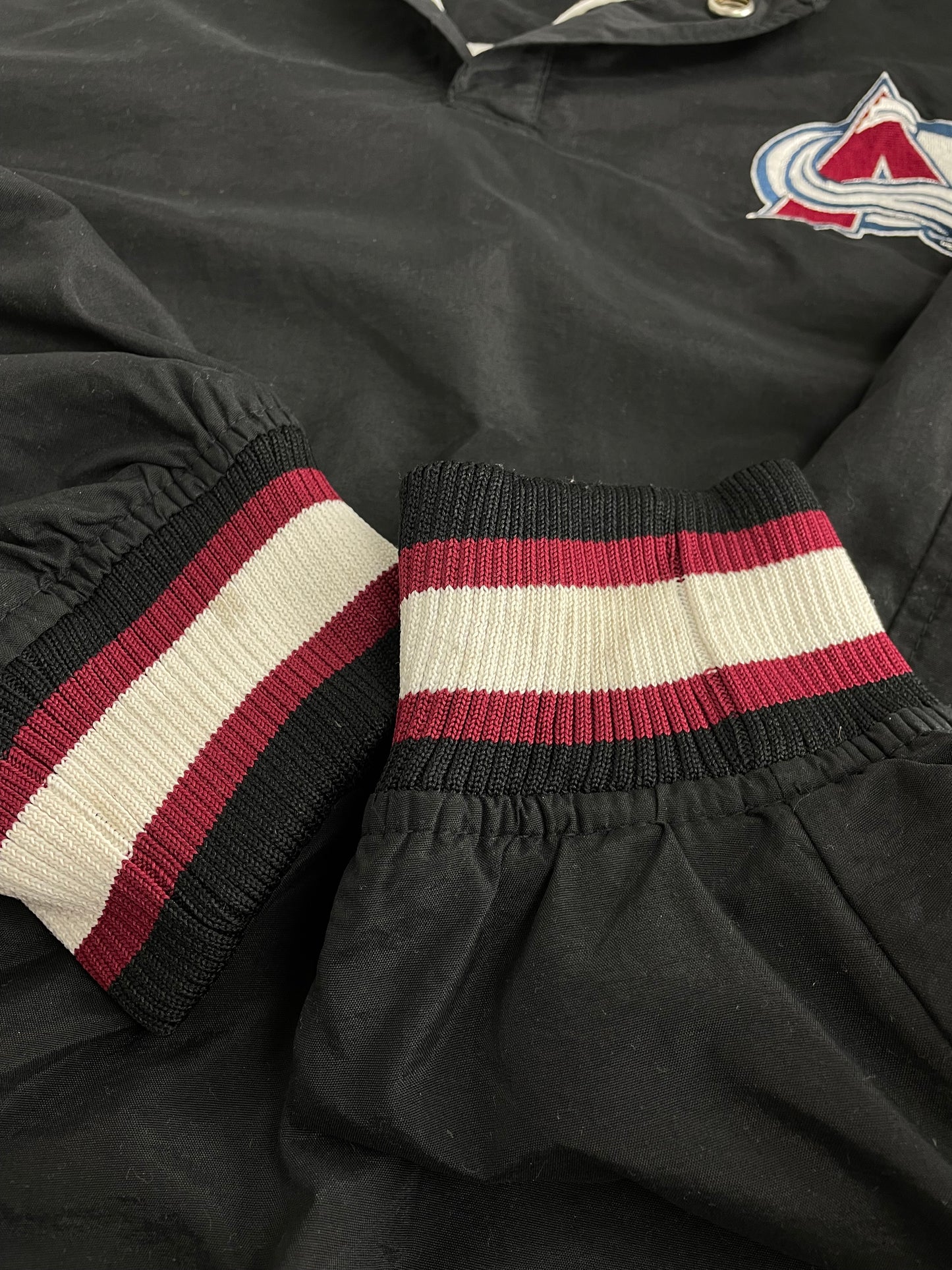 90s Starter Colorado Avalanche NHL Pullover Black L