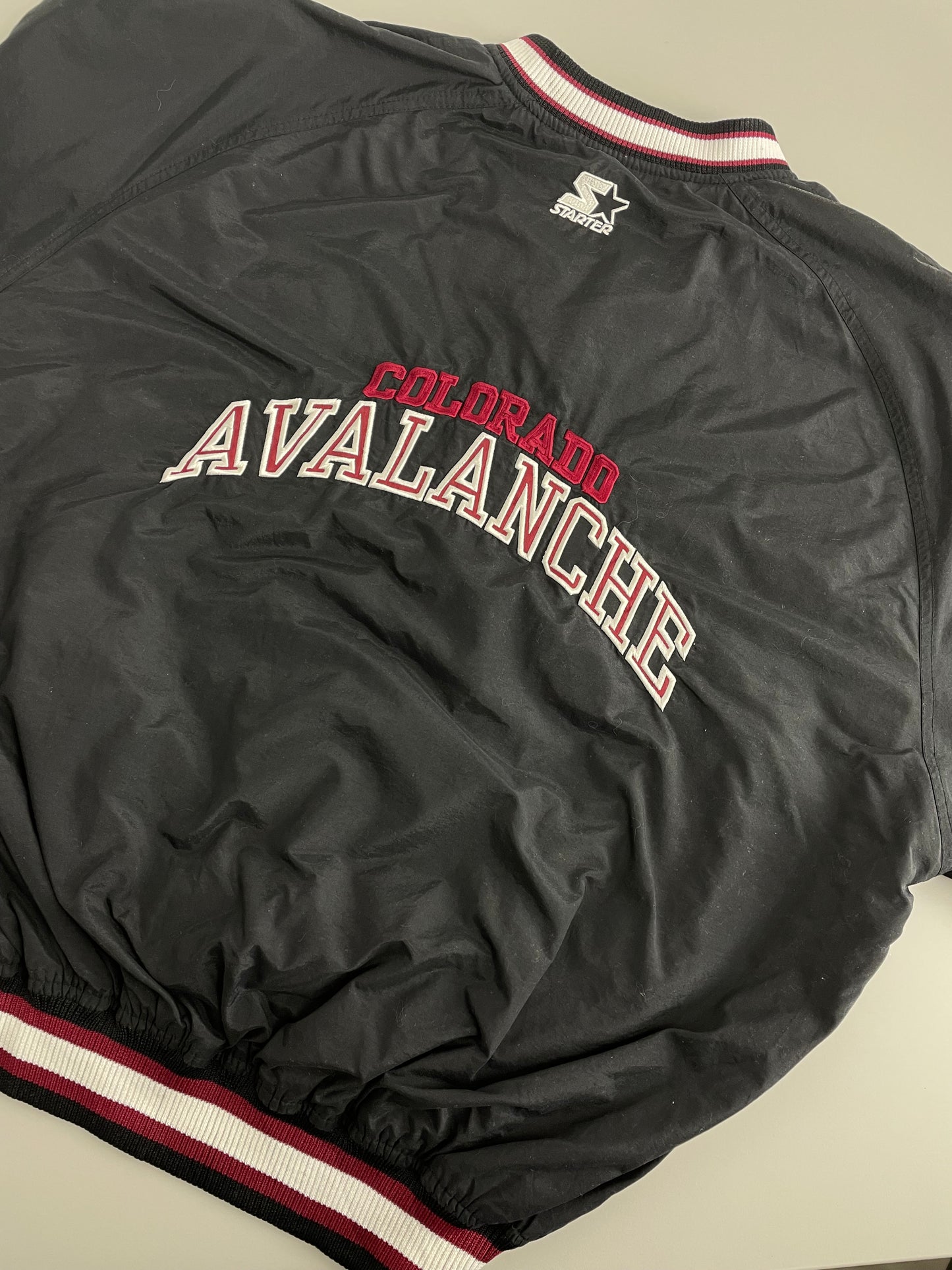 90s Starter Colorado Avalanche NHL Pullover Black L