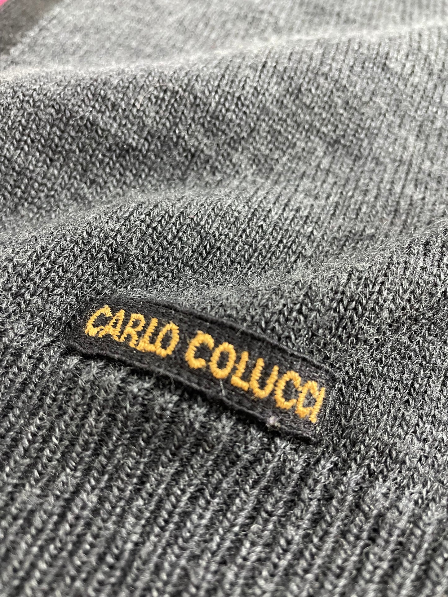 90s Carlo Colucci Knit Vest Grey Red L