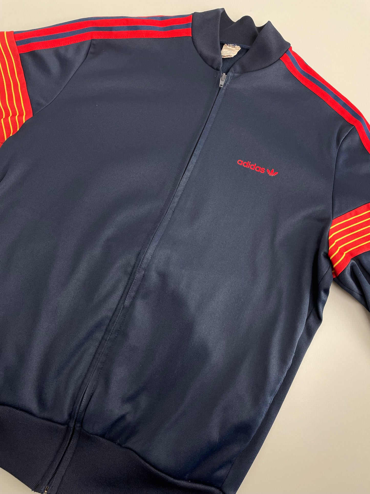 80s Adidas Trackjacket Navy Red S/M