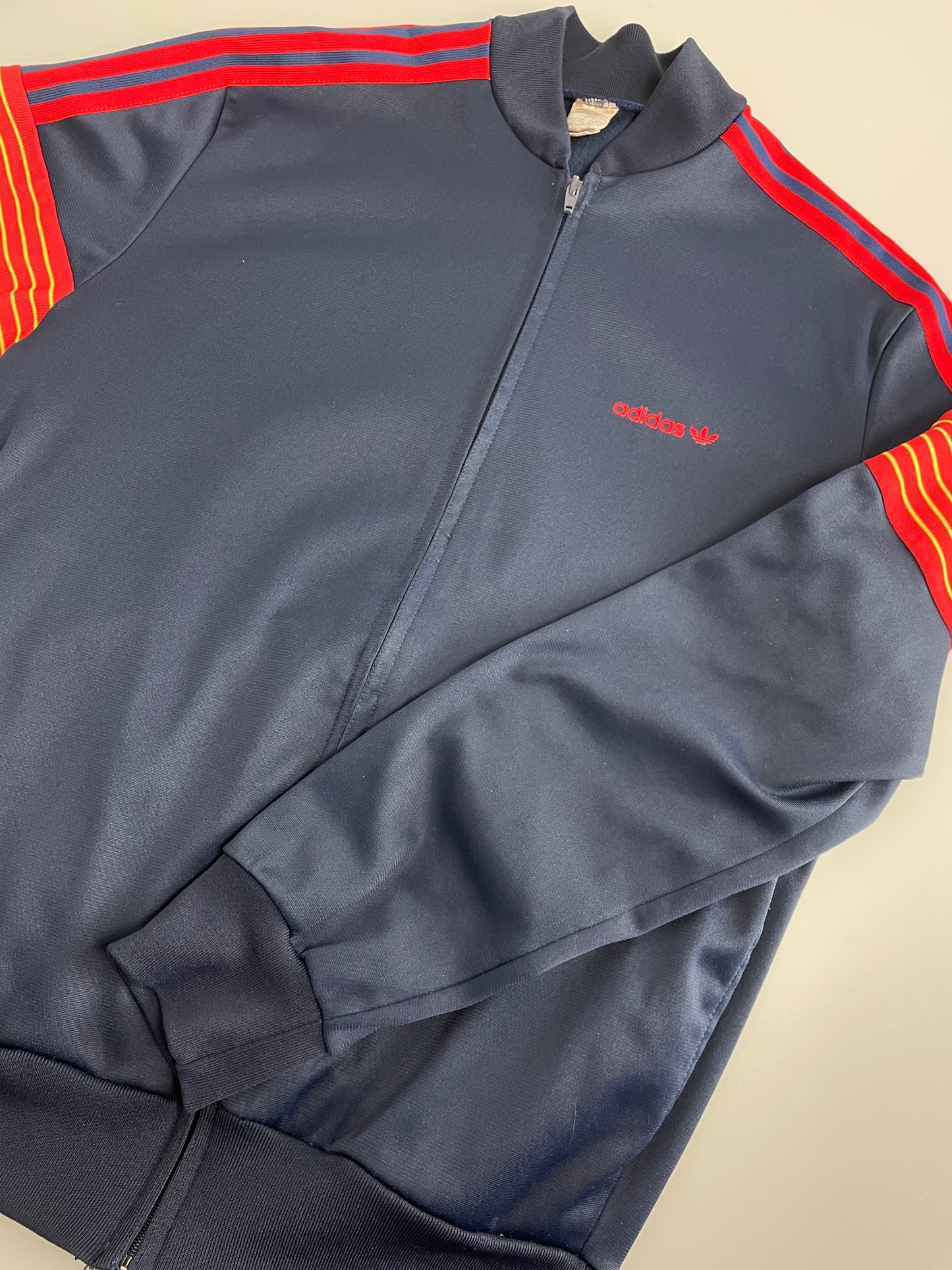 80s Adidas Trackjacket Navy Red S/M