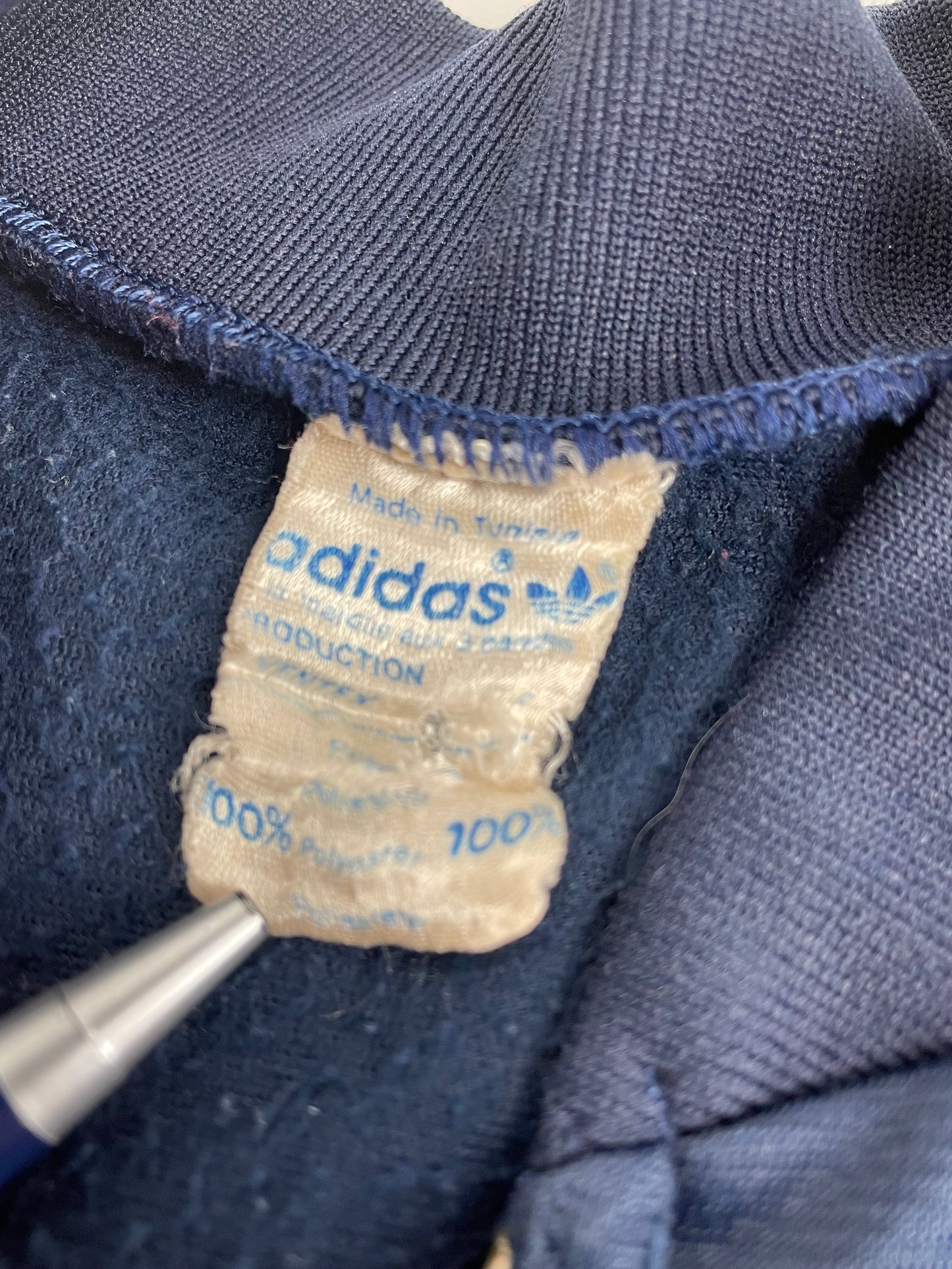 80s Adidas Trackjacket Navy Red S/M