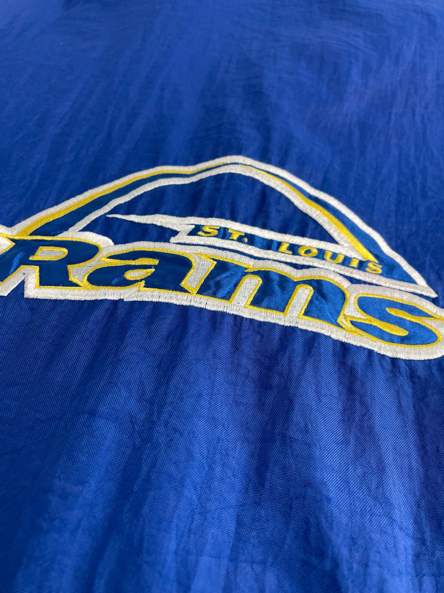 90s Starter St. Louis Rams NFL Jacket Blue L