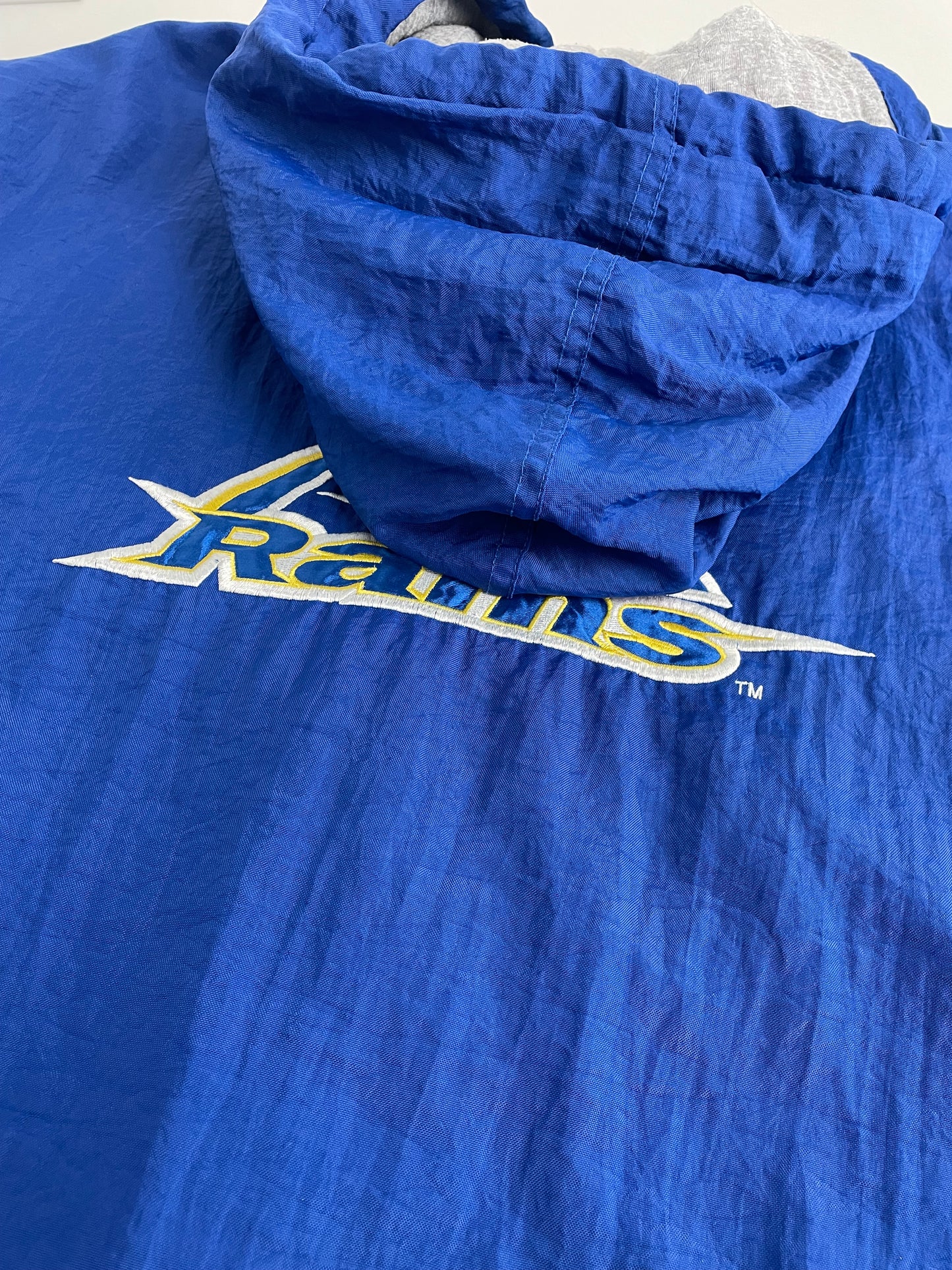 90s Starter St. Louis Rams NFL Jacket Blue L