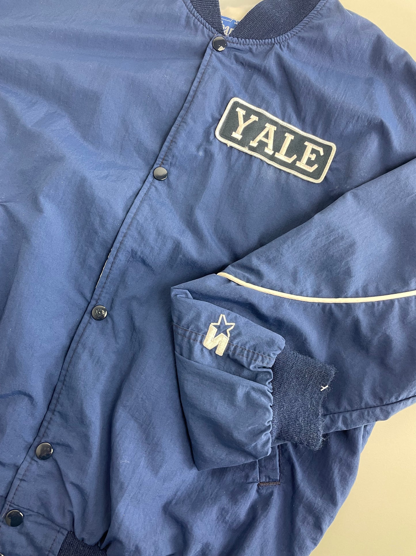 80s Starter Yale NCAA Jacket Blue L
