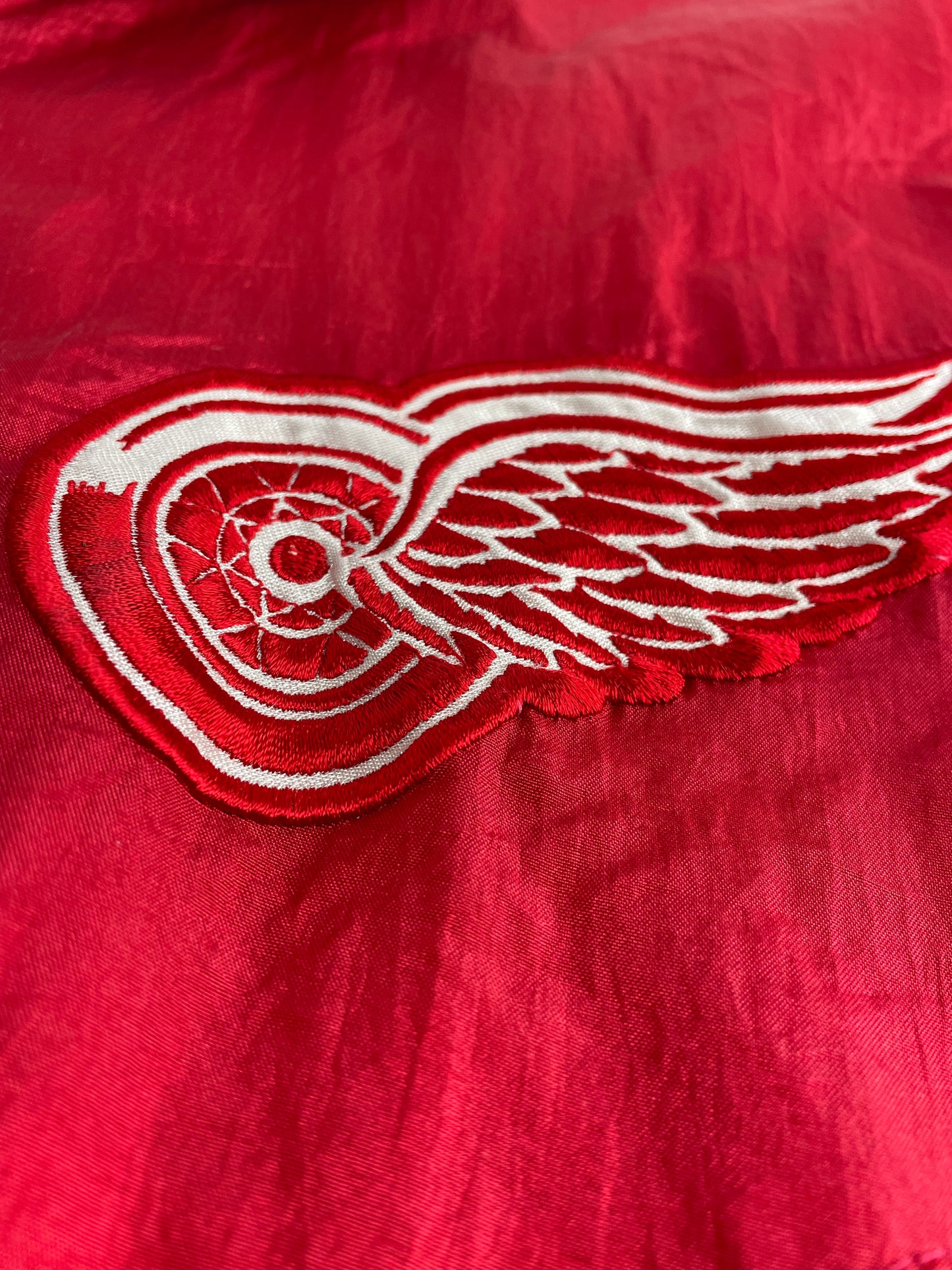 90s Pro Player Detroit Red Wings NHL Jacket Red Black XL