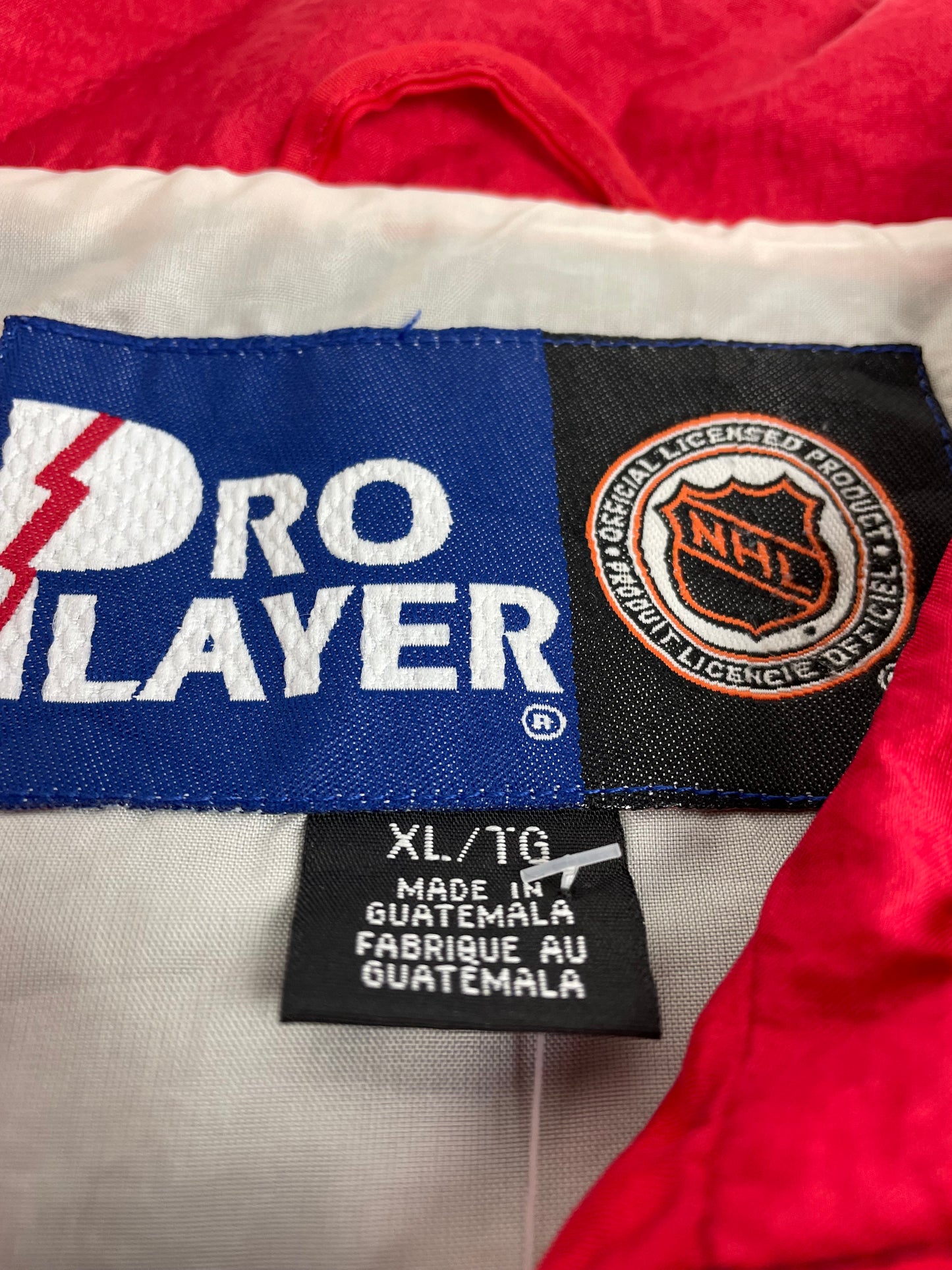 90s Pro Player Detroit Red Wings NHL Jacket Red Black XL