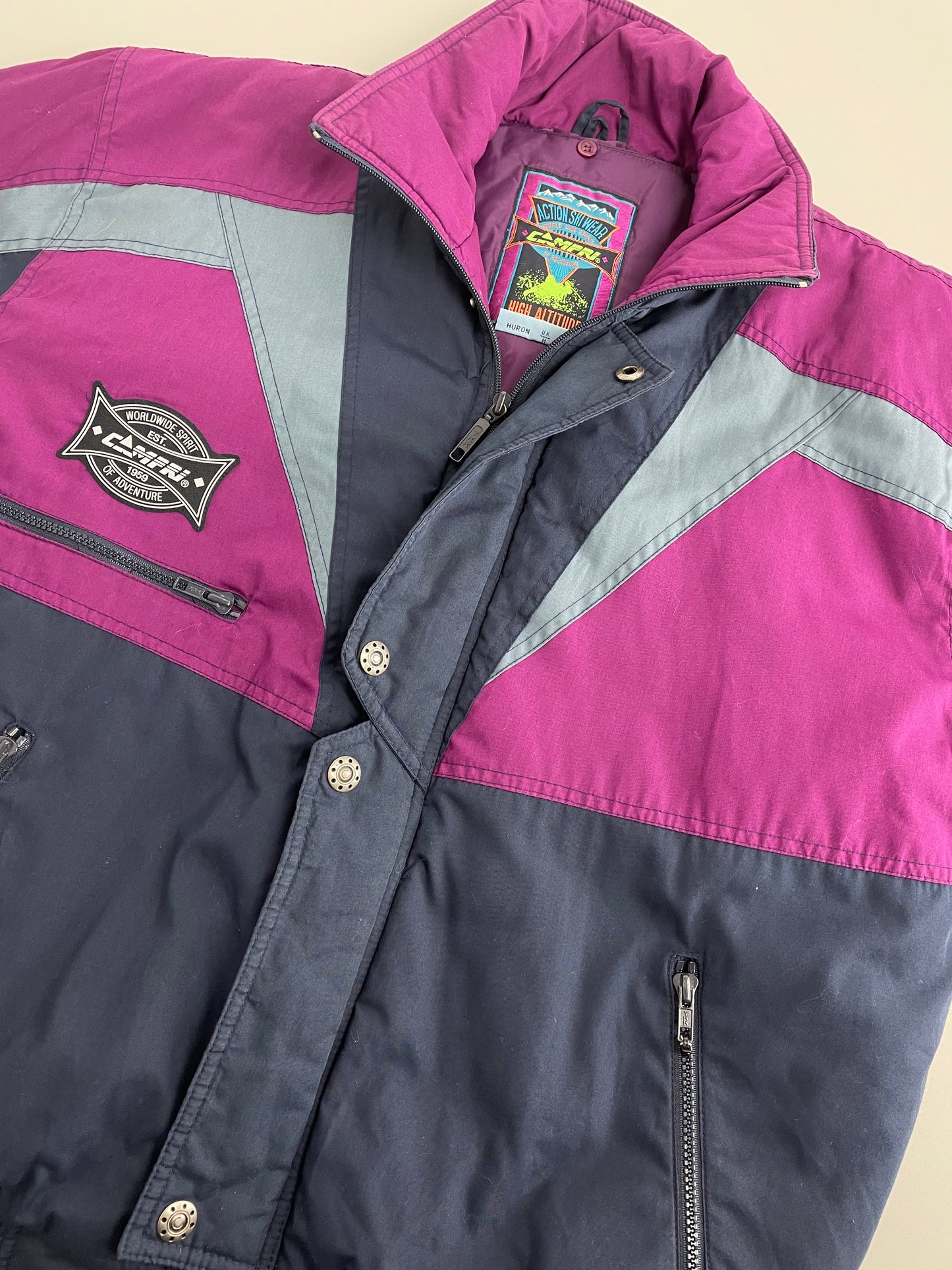 90s Campri Jacket Navy Purple M