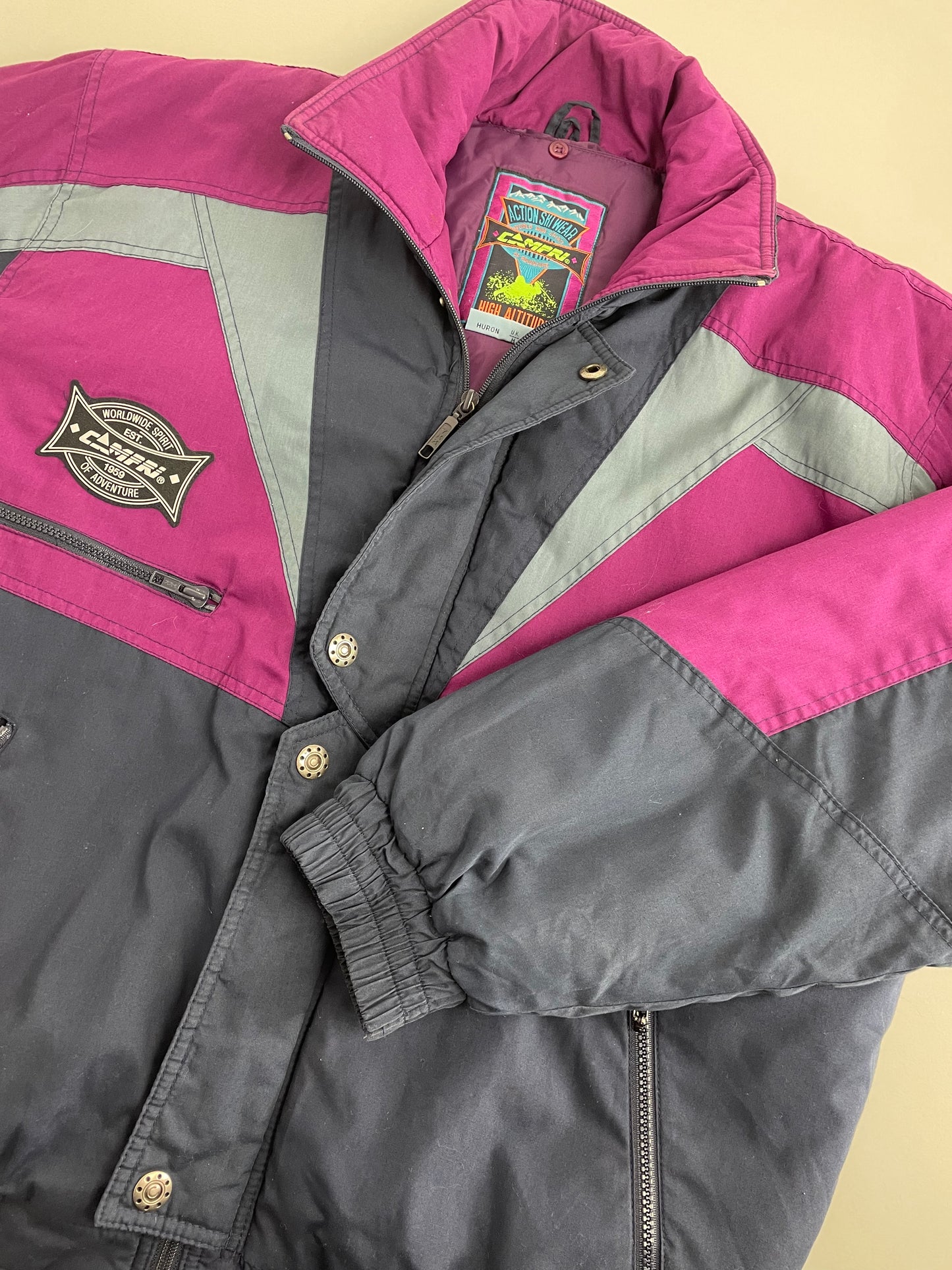 90s Campri Jacket Navy Purple M