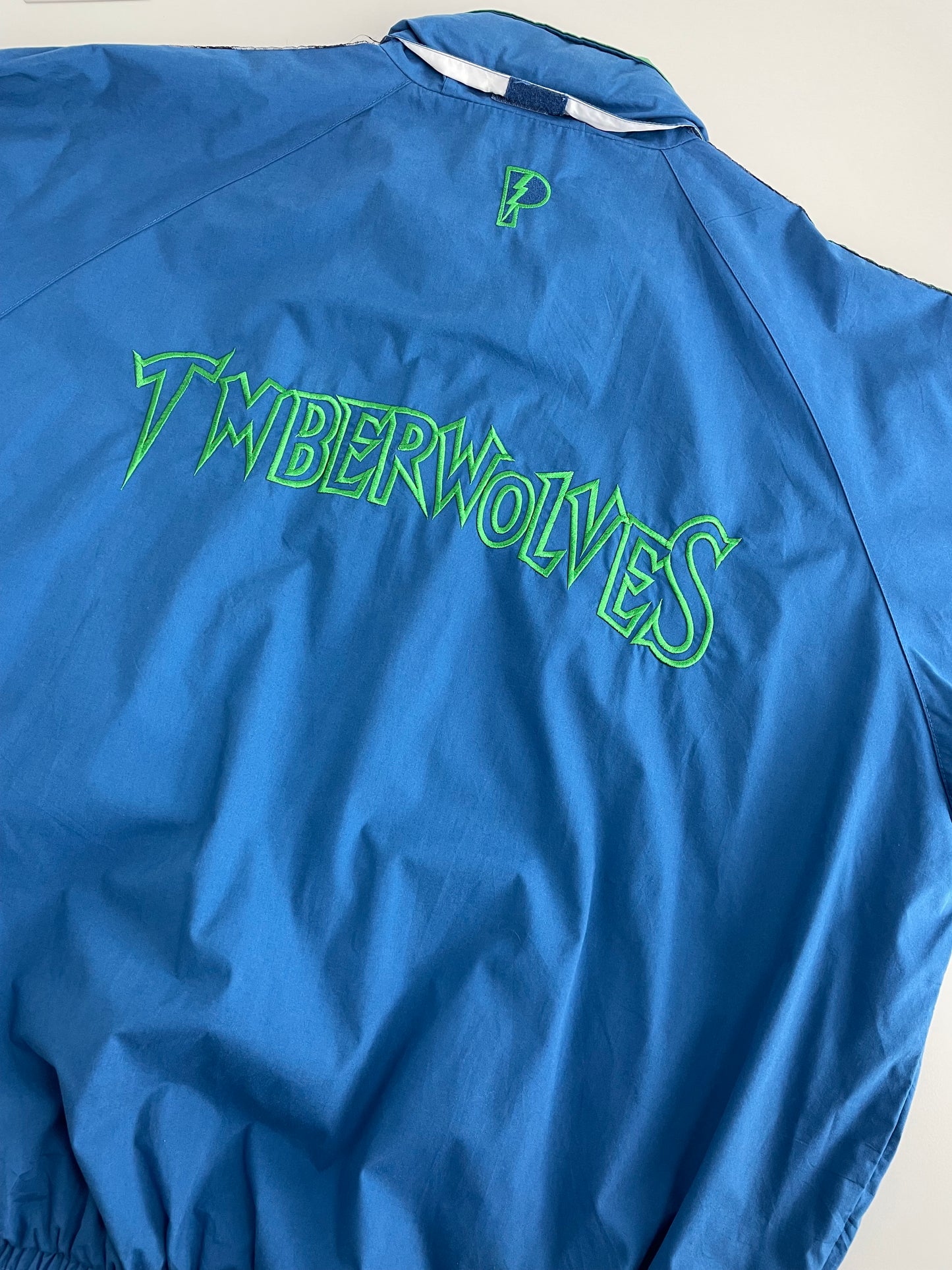 90s Pro Player Minessota Timberwolves NBA Jacket Blue Green XXL