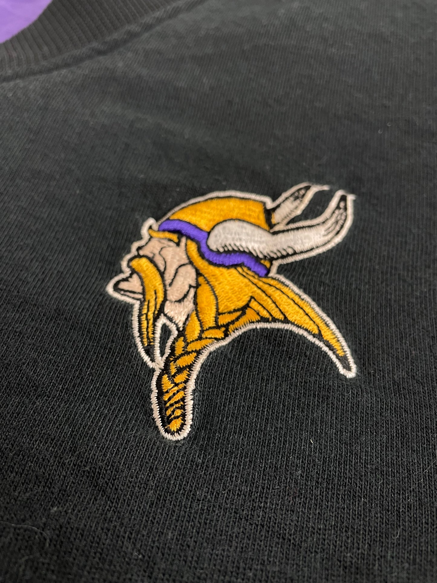 90s Starter Minessota Vikings NFL Pullover Purple Black XL