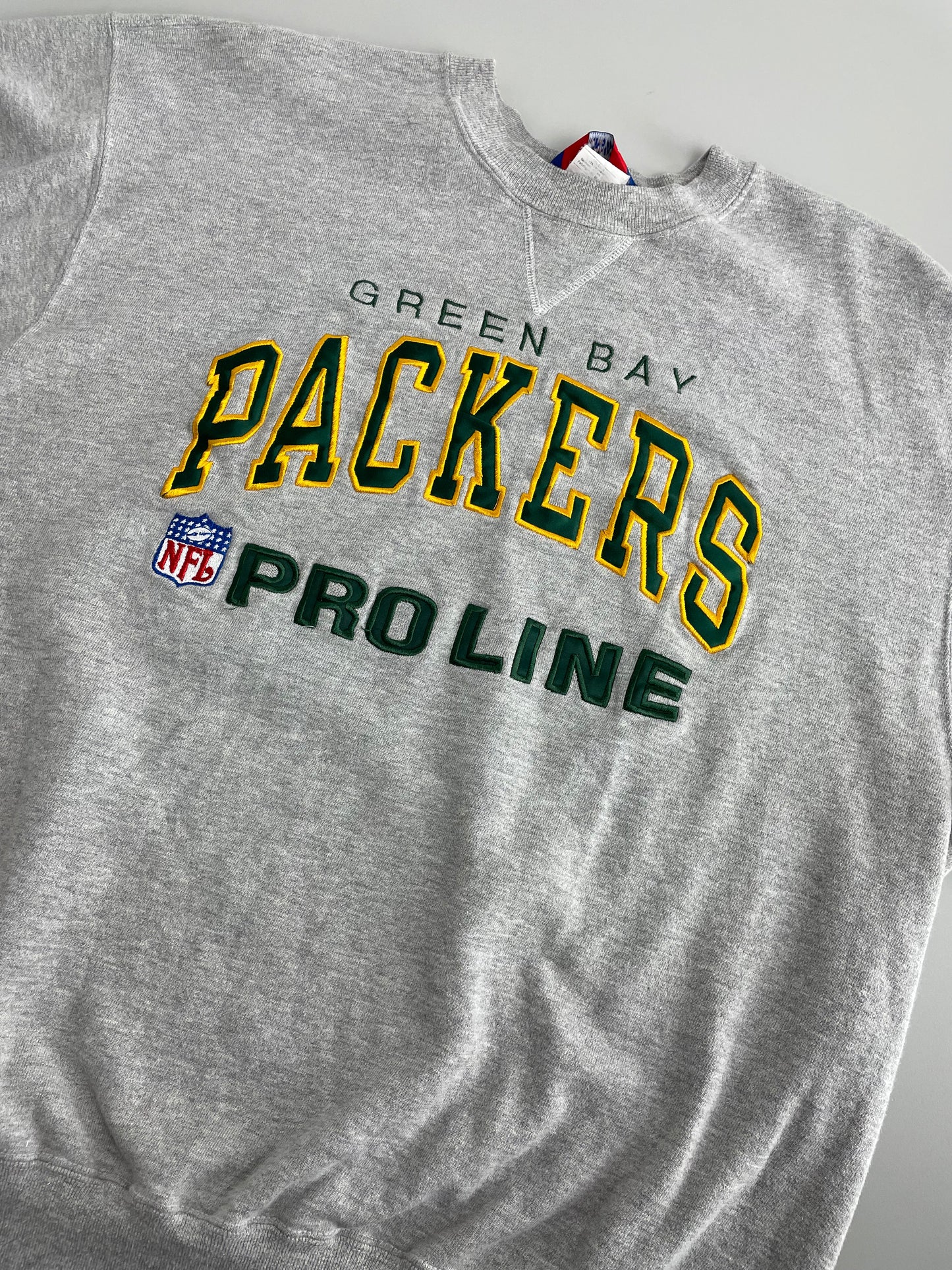 00s Champion Green Bay Packers NFL Sweatshirt Grey XL