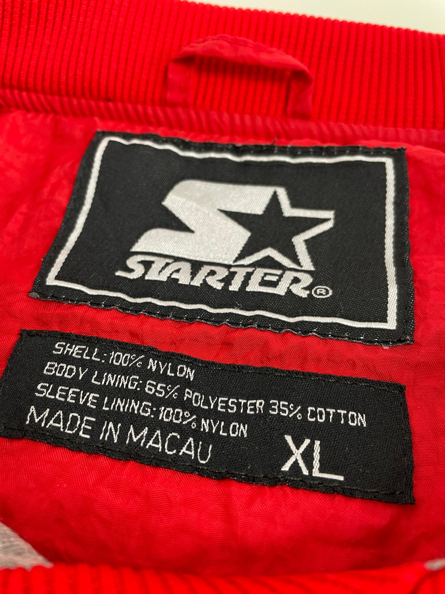 90s Starter Wisconsin Badgers Hockey NCAA Pullover Red XL