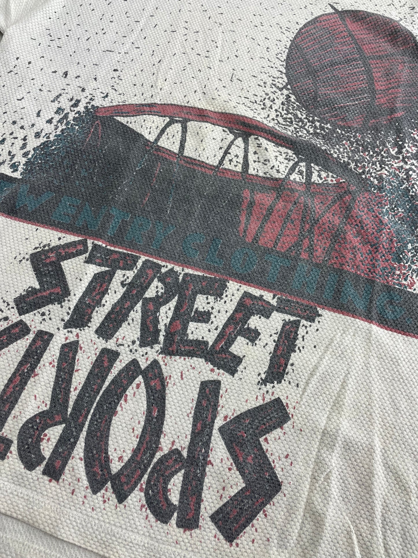 90s Unbranded T-Shirt Street Ball Grey Beige L