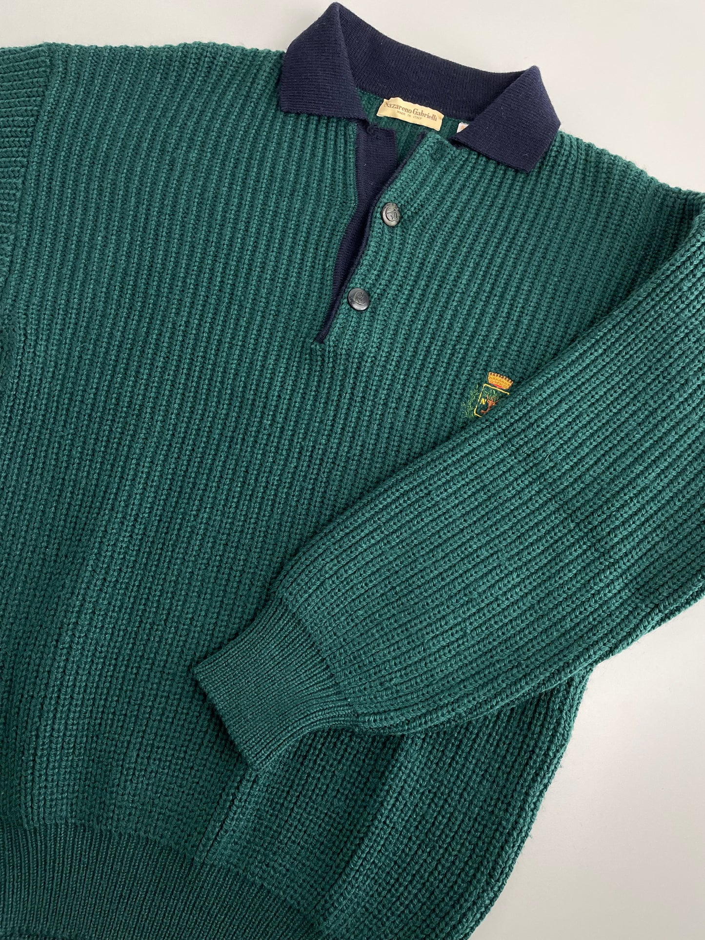 80s Nazareno Gabrielli Knit Green L