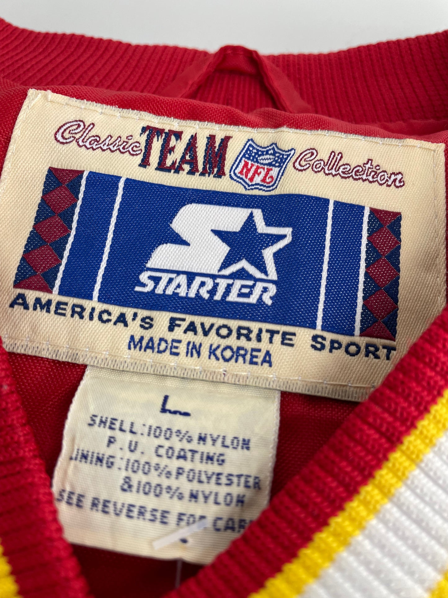90s Starter Kansas City Chiefs NFL Pullover Red L