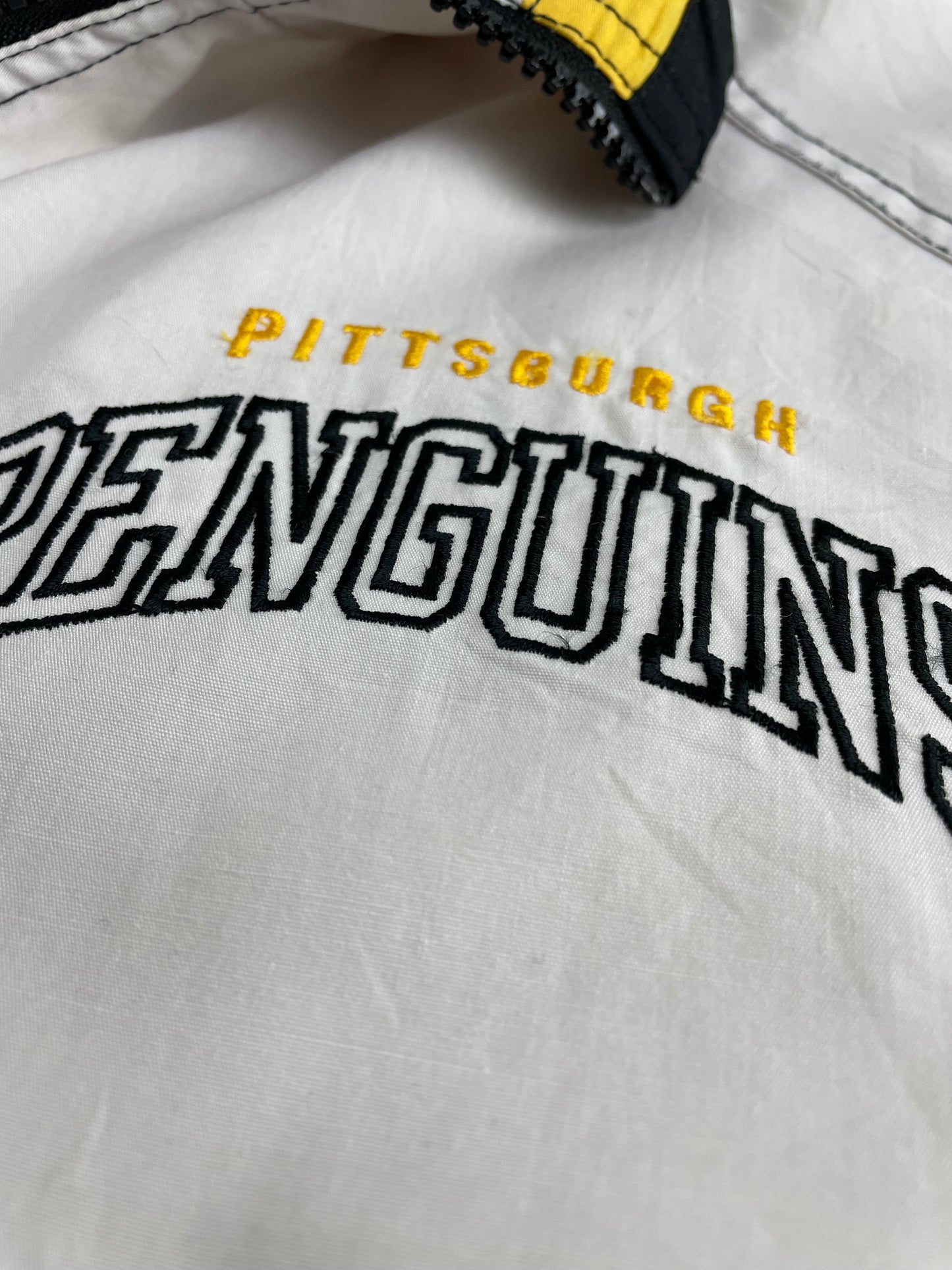 90s Starter Pittsburgh Penguins NHL Pullover White Black M