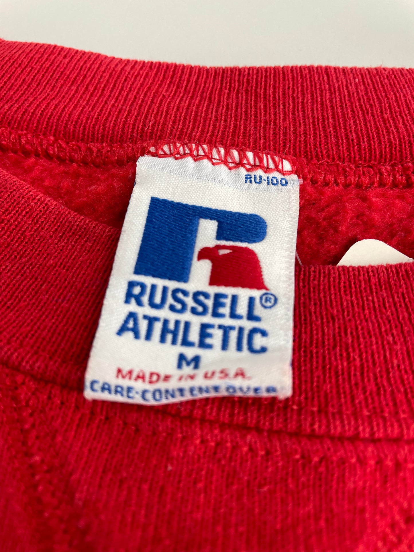 90s Russel Athletic Bradley Braves NCAA Sweatshirt Red M