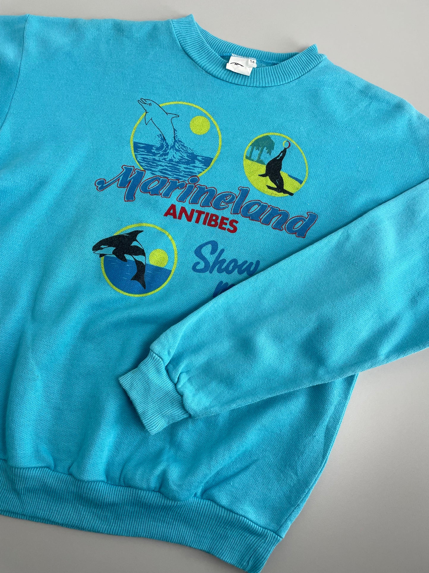 80s Unbranded Sweatshirt Turqoise S