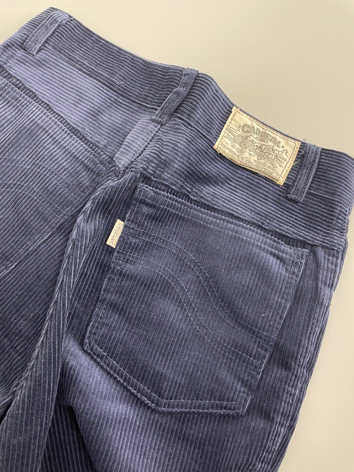 90s Carerra Corduroy Pant Navy IT 29 Waist, 36 Length